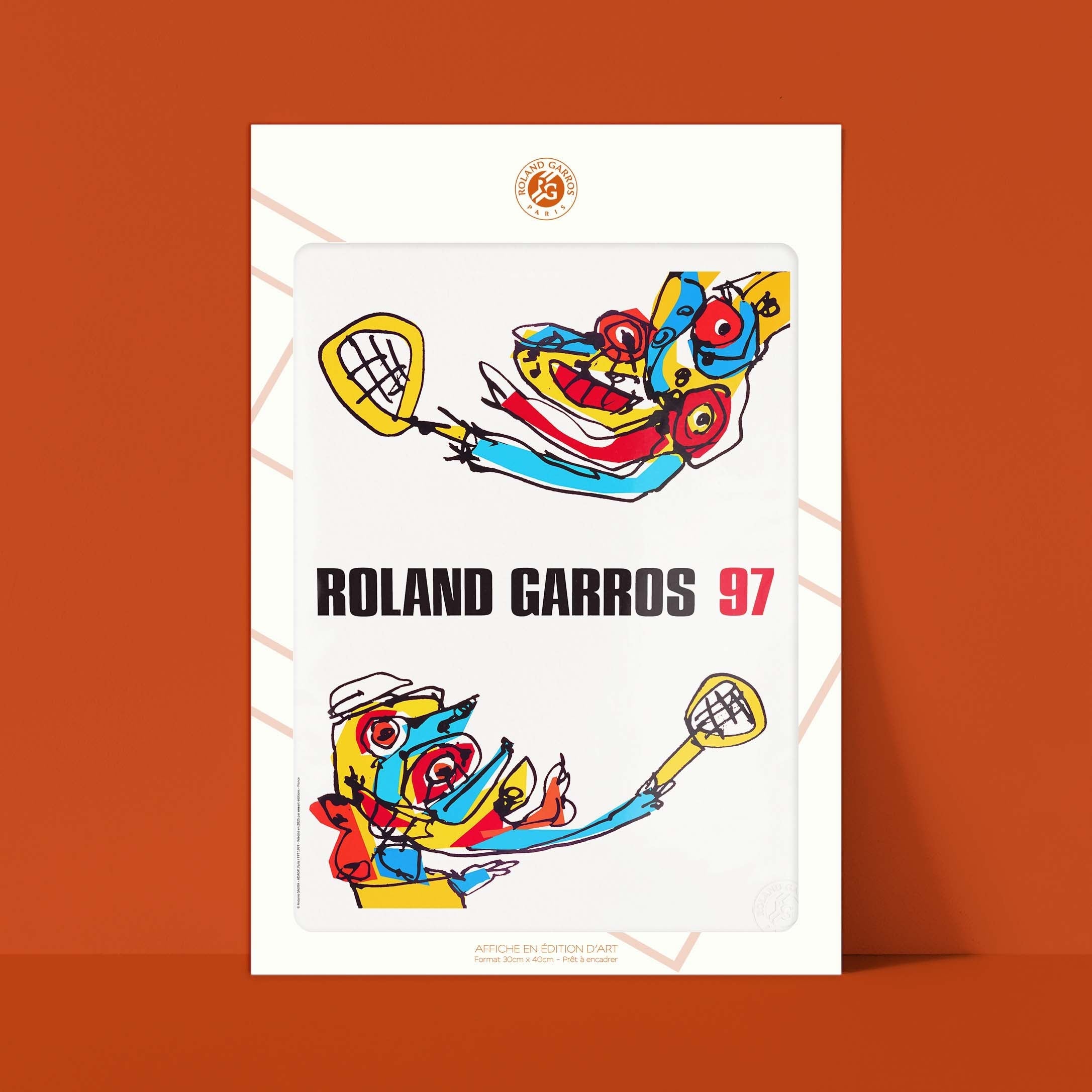Affiche "Les Imparfaits" Roland-Garros 1997 par Antonio SAURA