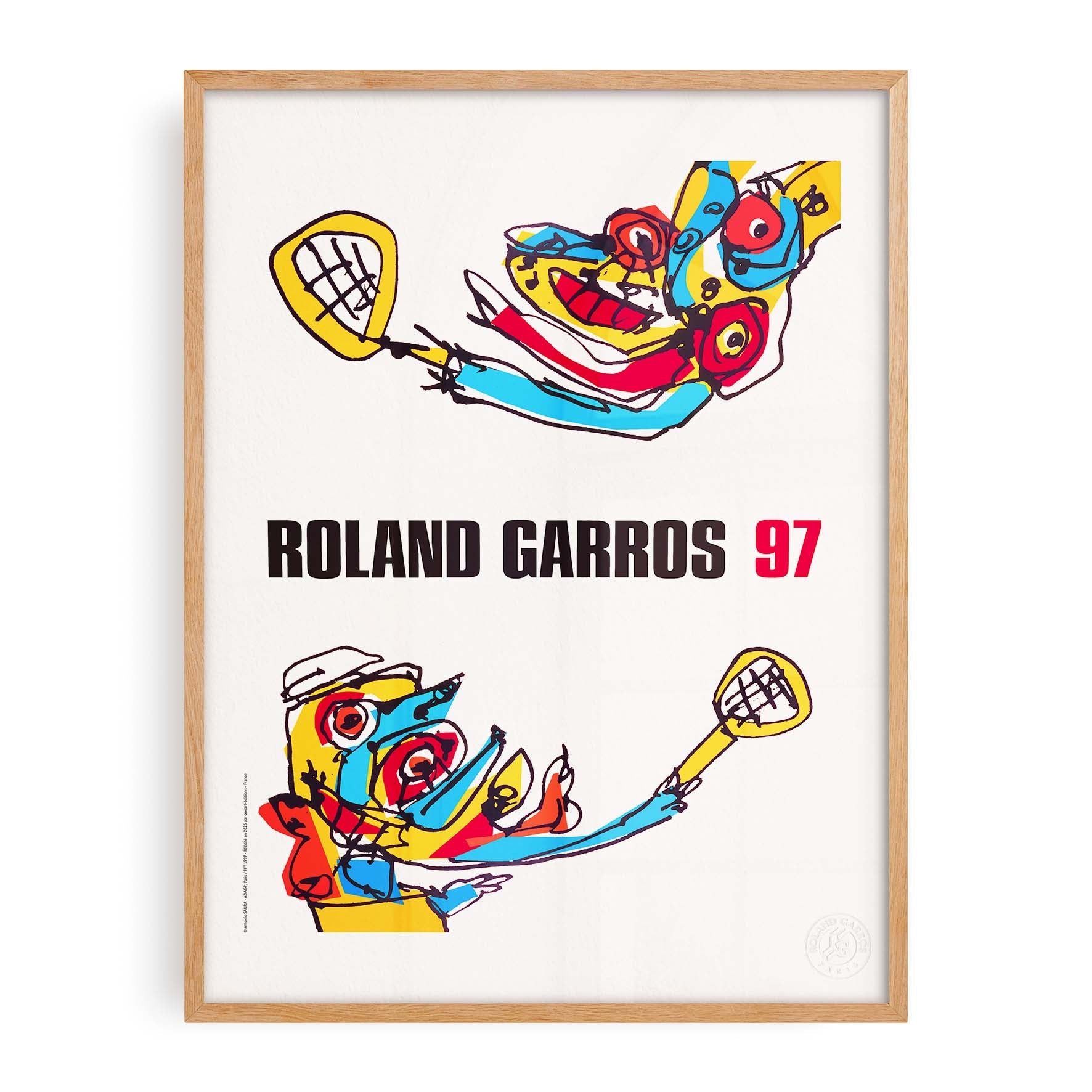 Affiche "Les Imparfaits" Roland-Garros 1997 par Antonio SAURA