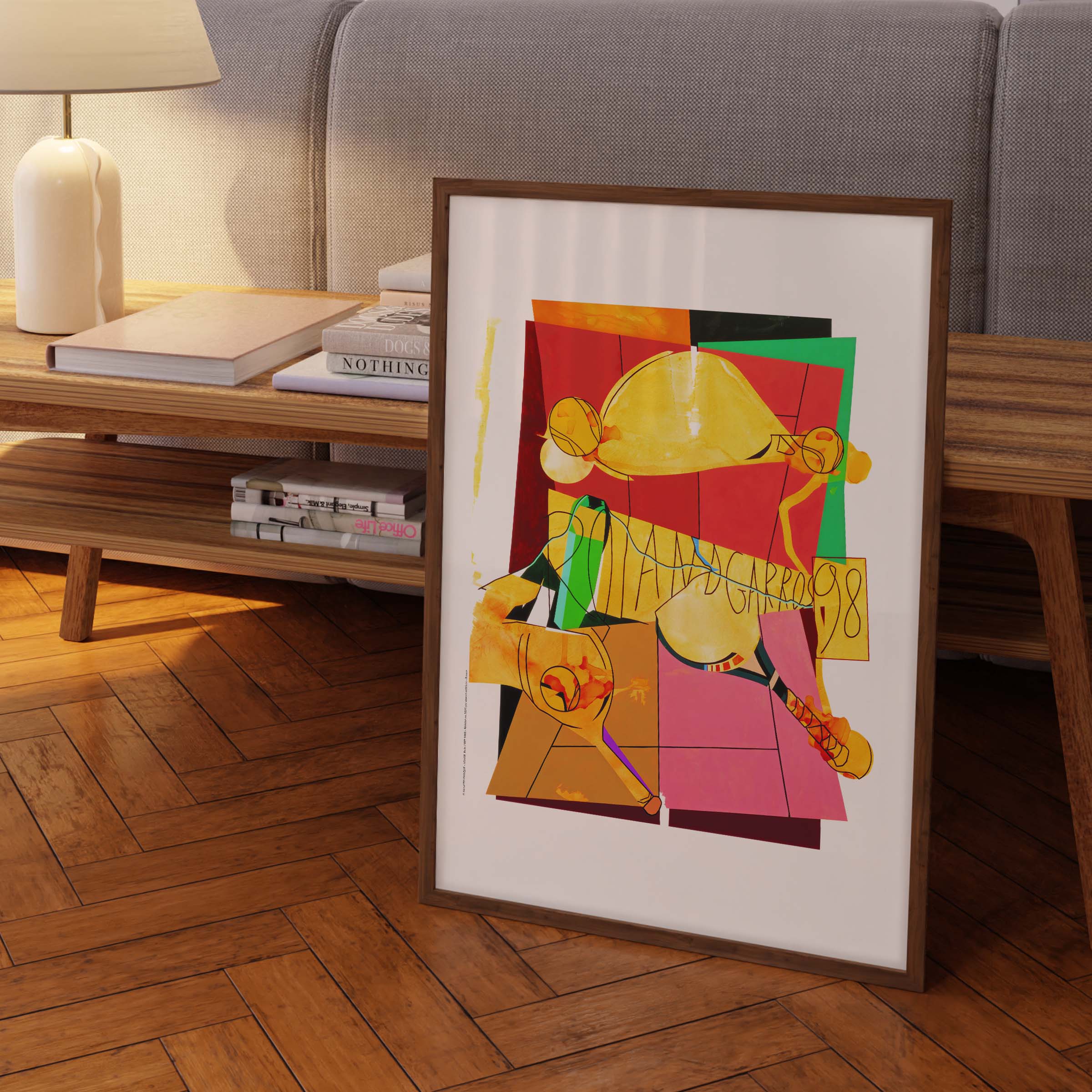 Affiche "Les Imparfaits" Roland-Garros 1998 par Hervé TELEMAQUE