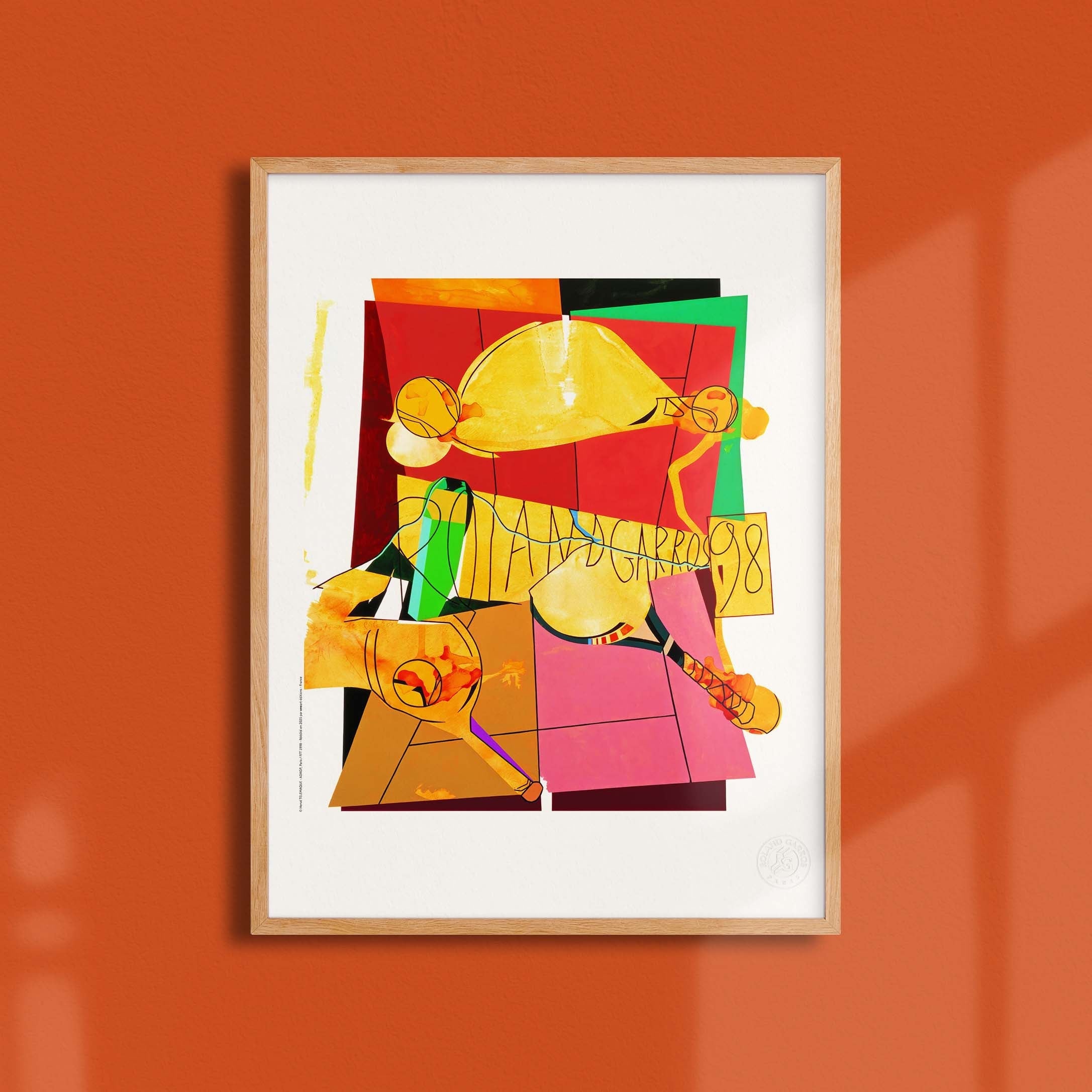 Affiche "Les Imparfaits" Roland-Garros 1998 par Hervé TELEMAQUE