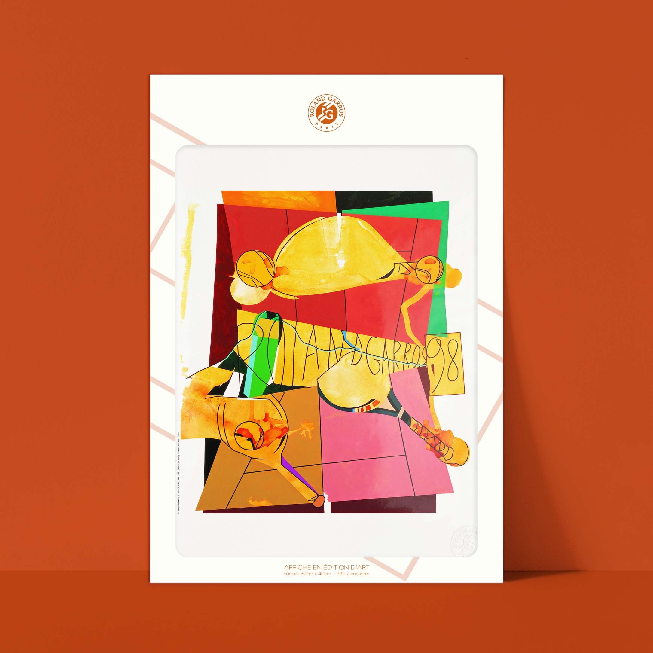 Affiche Roland-Garros 1998 par Hervé TELEMAQUE
