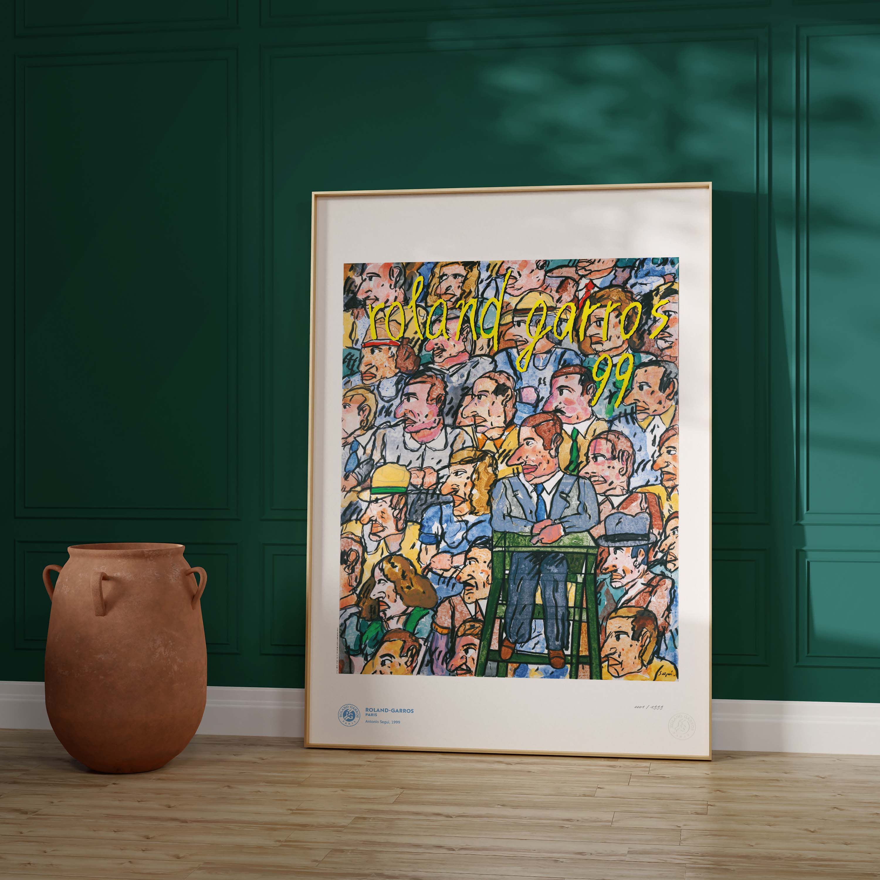 ÉDITION LIMITÉE PREMIUM - Affiche Roland-Garros 1999 par Antonio SEGUI