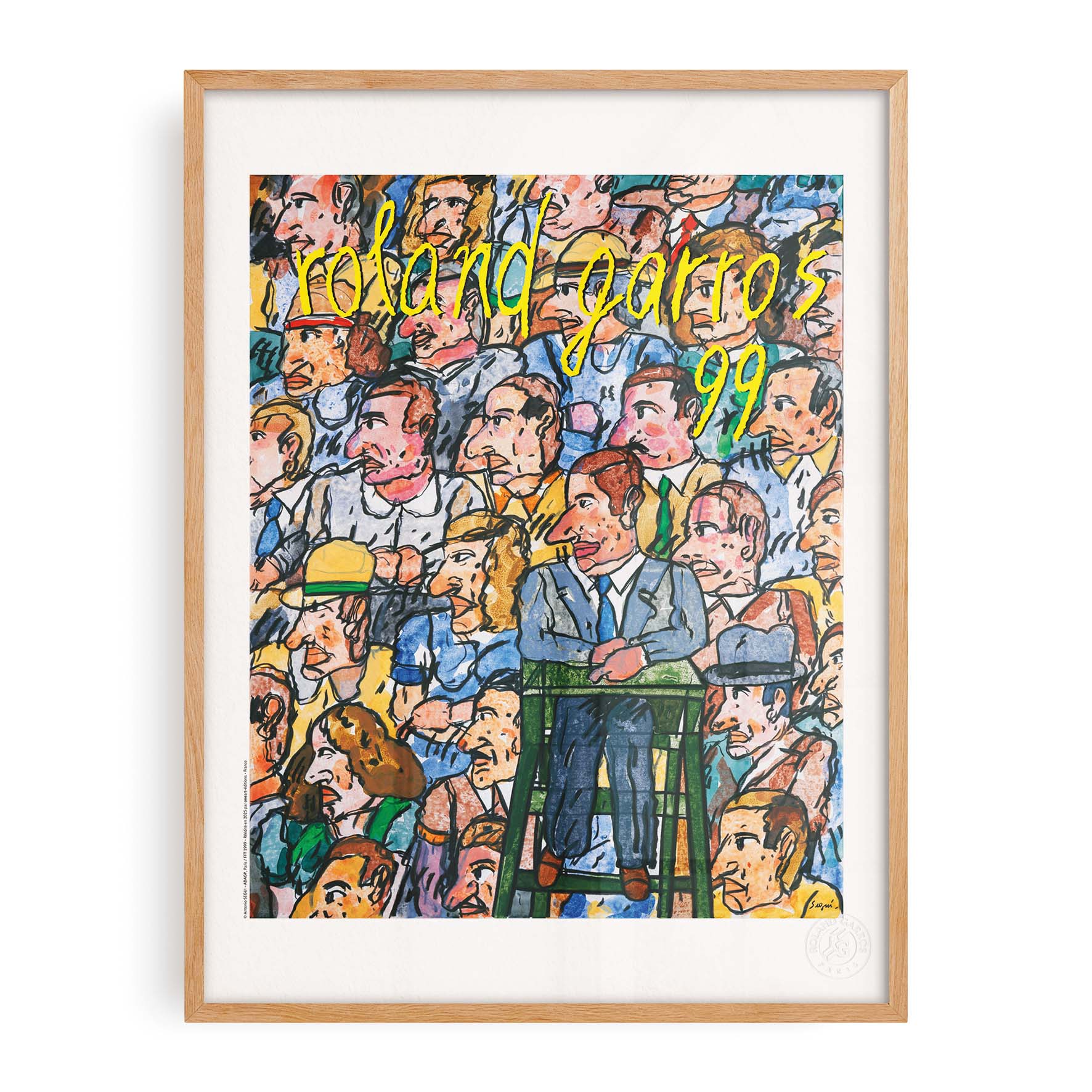 Affiche Roland-Garros 1999 par Antonio SEGUI