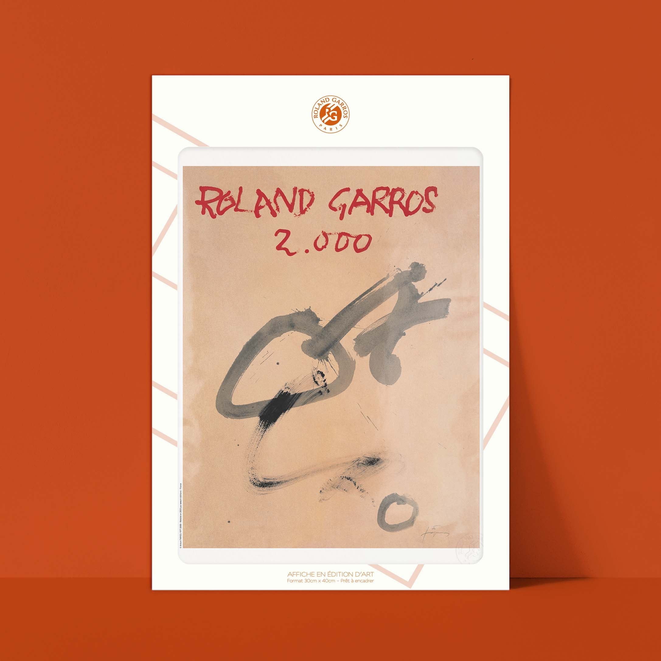 Affiche Roland-Garros 2000 par Antoni TAPIES