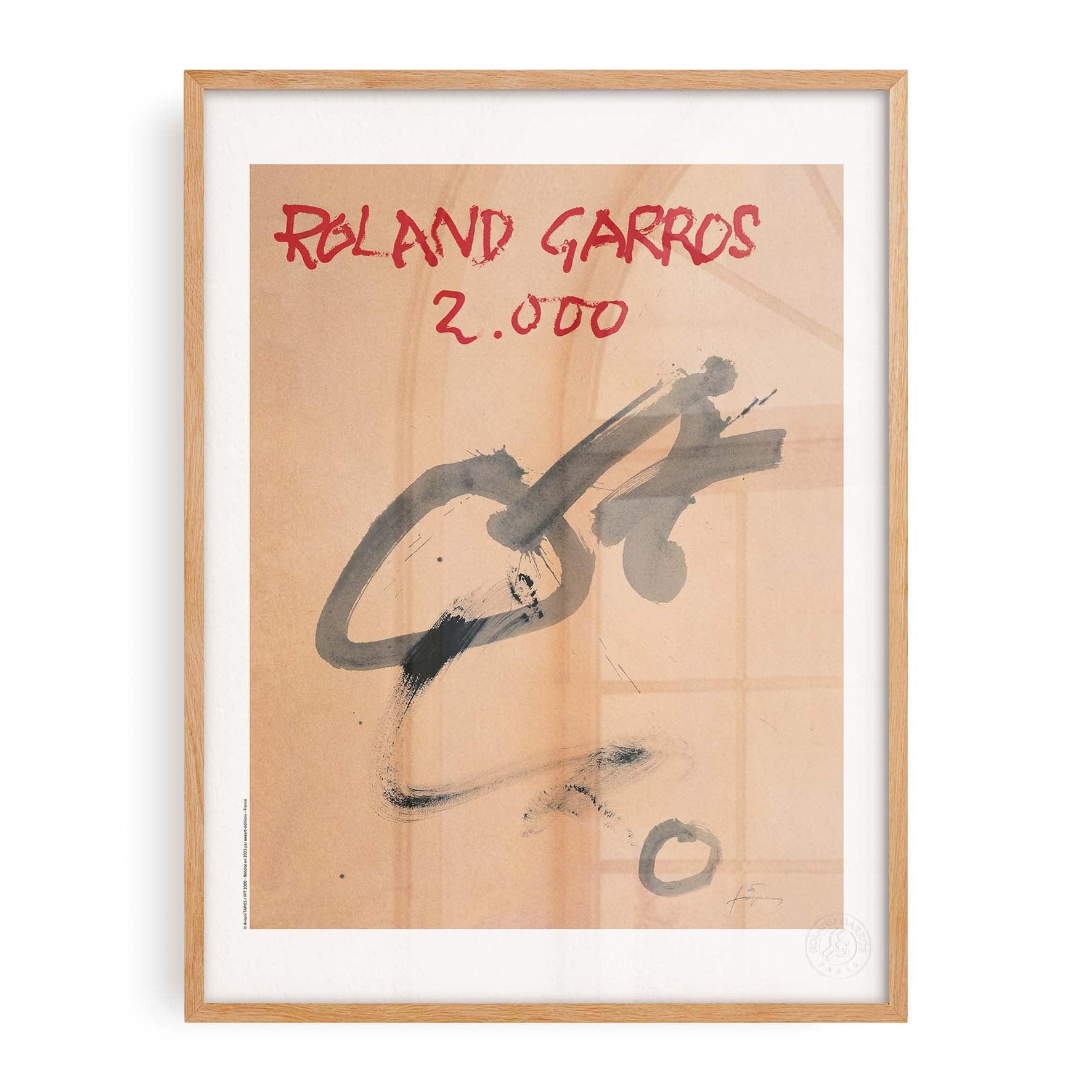 Affiche Roland-Garros 2000 par Antoni TAPIES