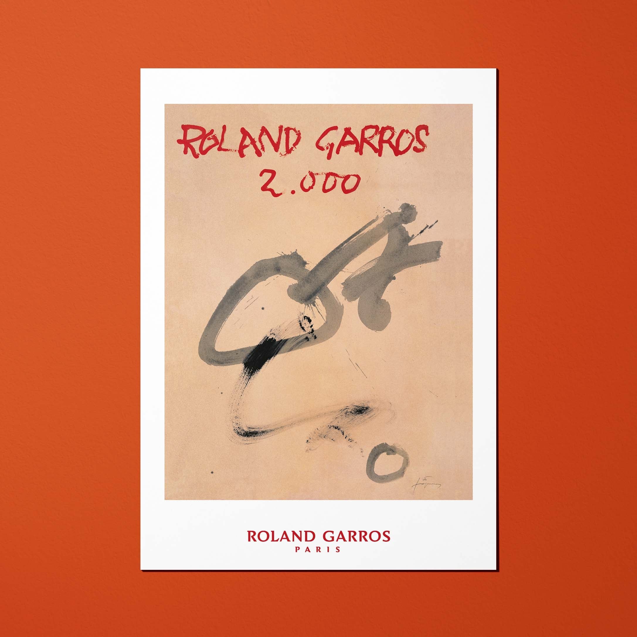 Carte postale Roland-Garros 2000 par Antoni TAPIES