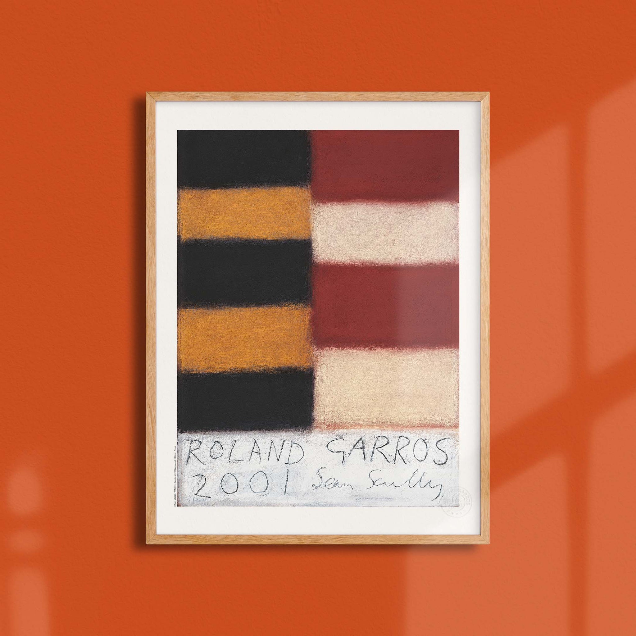 Sean Scully (1945) - Lithographie Roland Garros 2001, Couleurs, Signée, 75x57 Cm