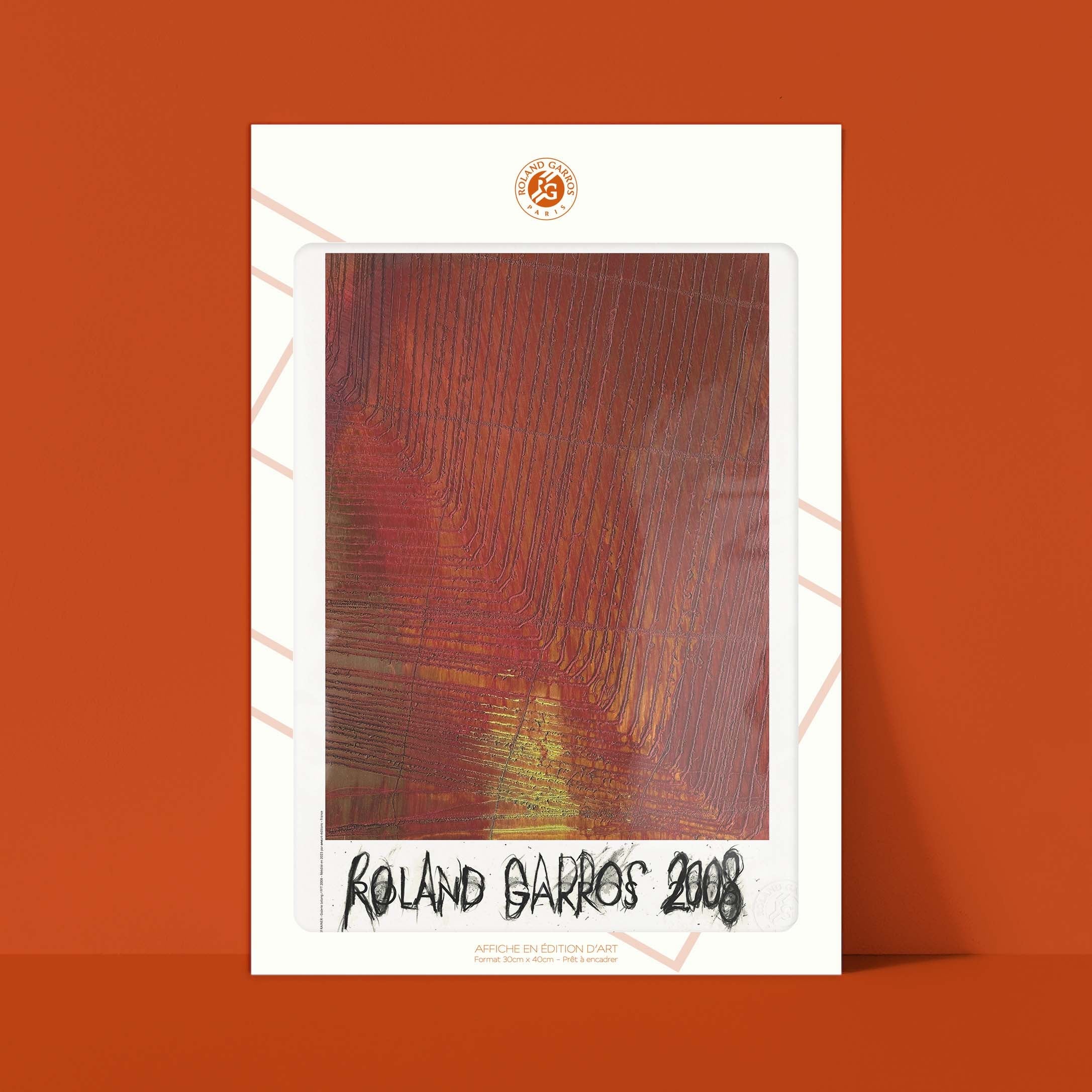 Affiche Roland-Garros 2008 par Arnulf RAINER
