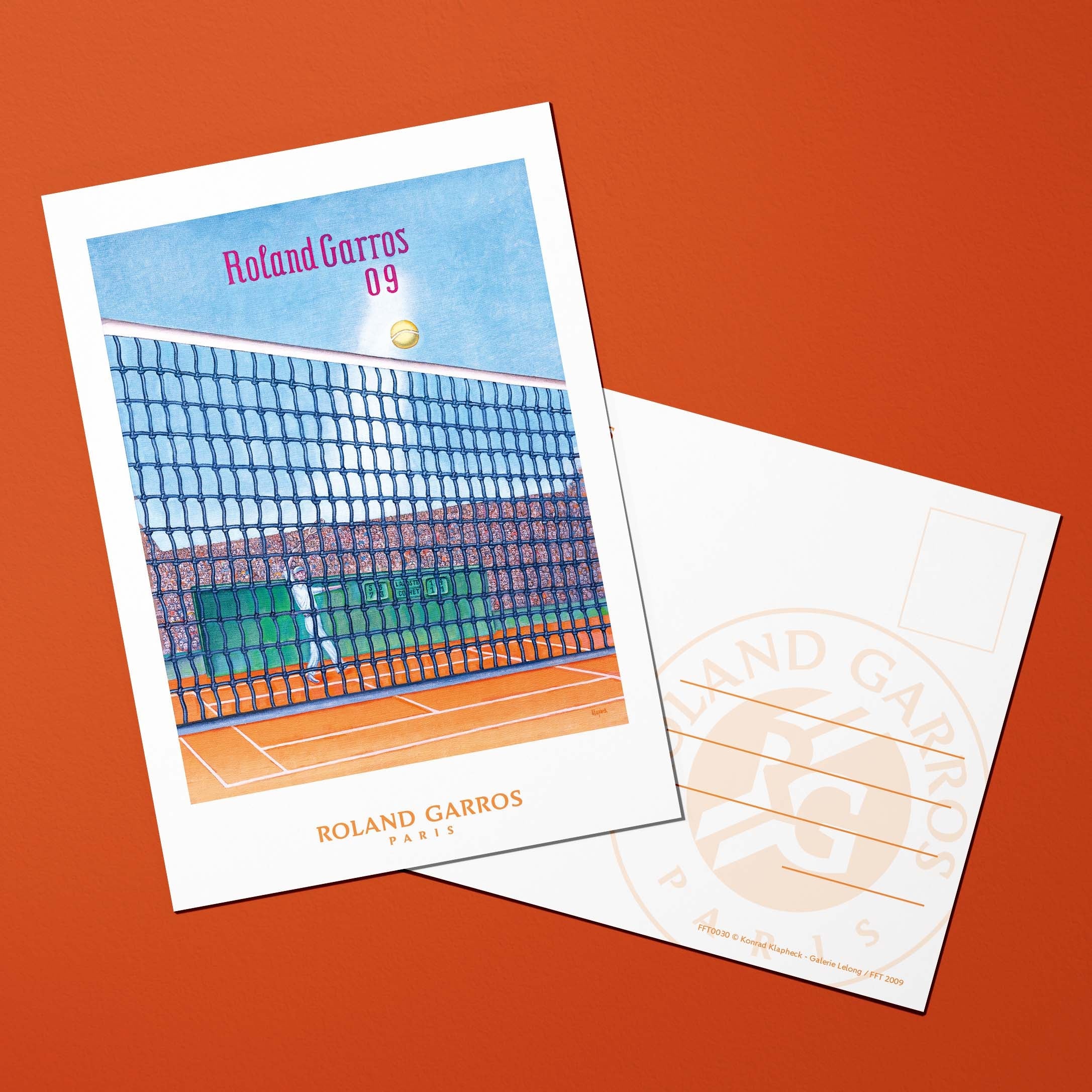 Carte postale Roland-Garros 2009 par Konrad KLAPHECK