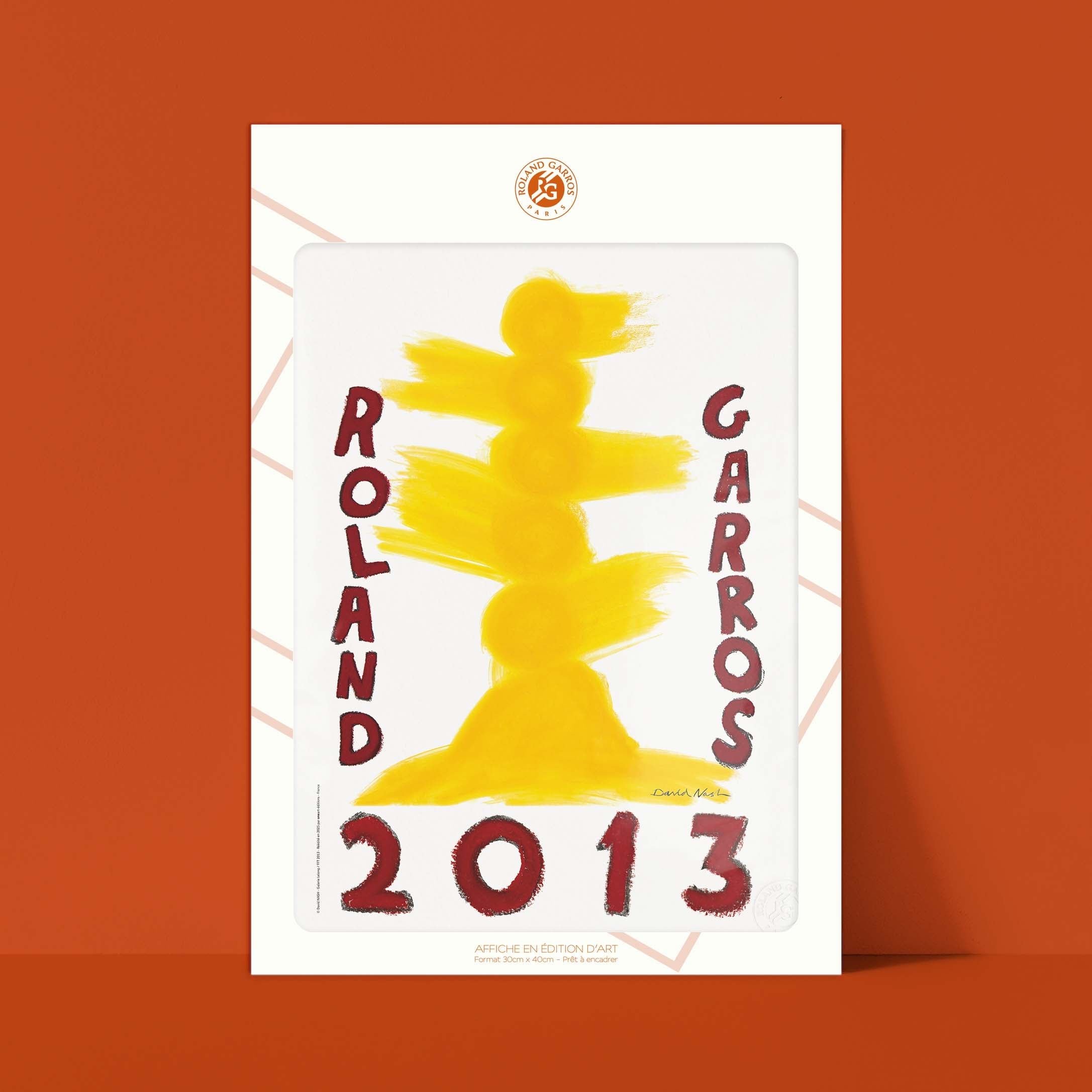 Affiche Roland-Garros 2013 par David NASH