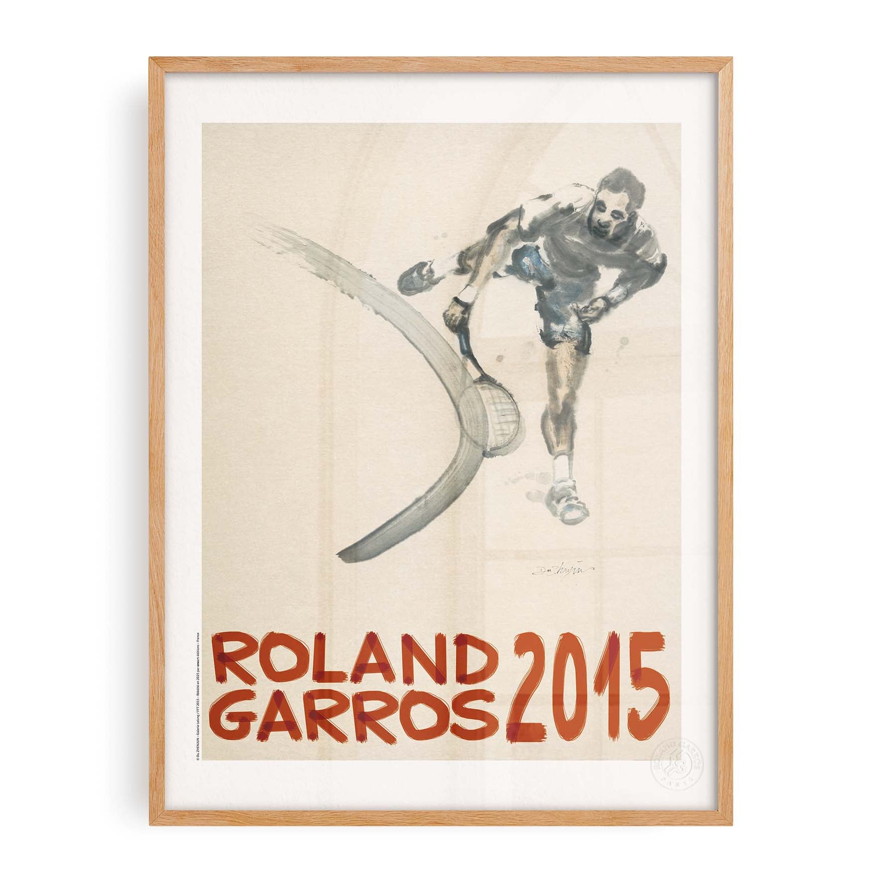 Affiche "Les Imparfaits" Roland-Garros 2015 par Du ZHENJUN