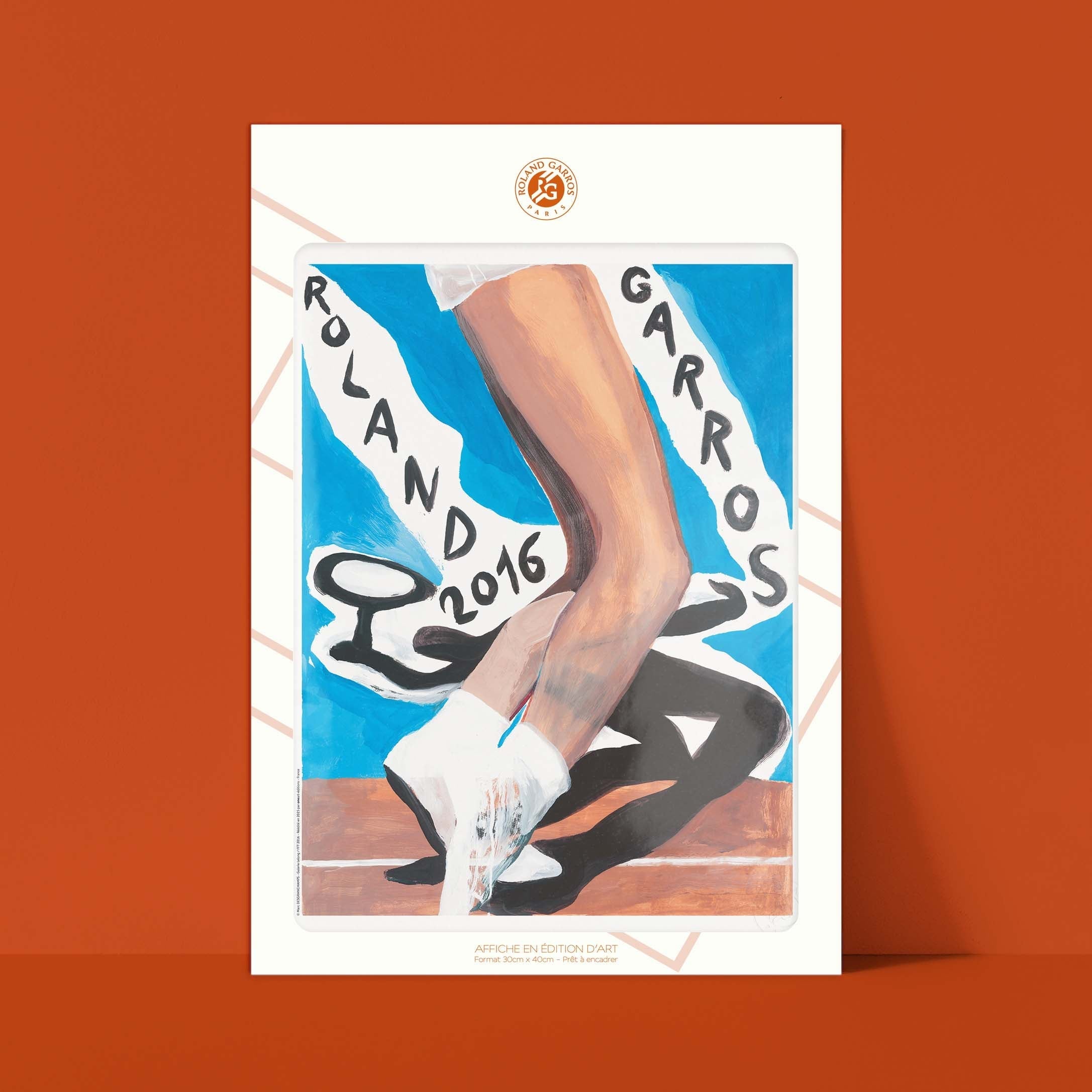 Affiche "Les Imparfaits" Roland-Garros 2016 par Marc DESGRANDCHAMPS