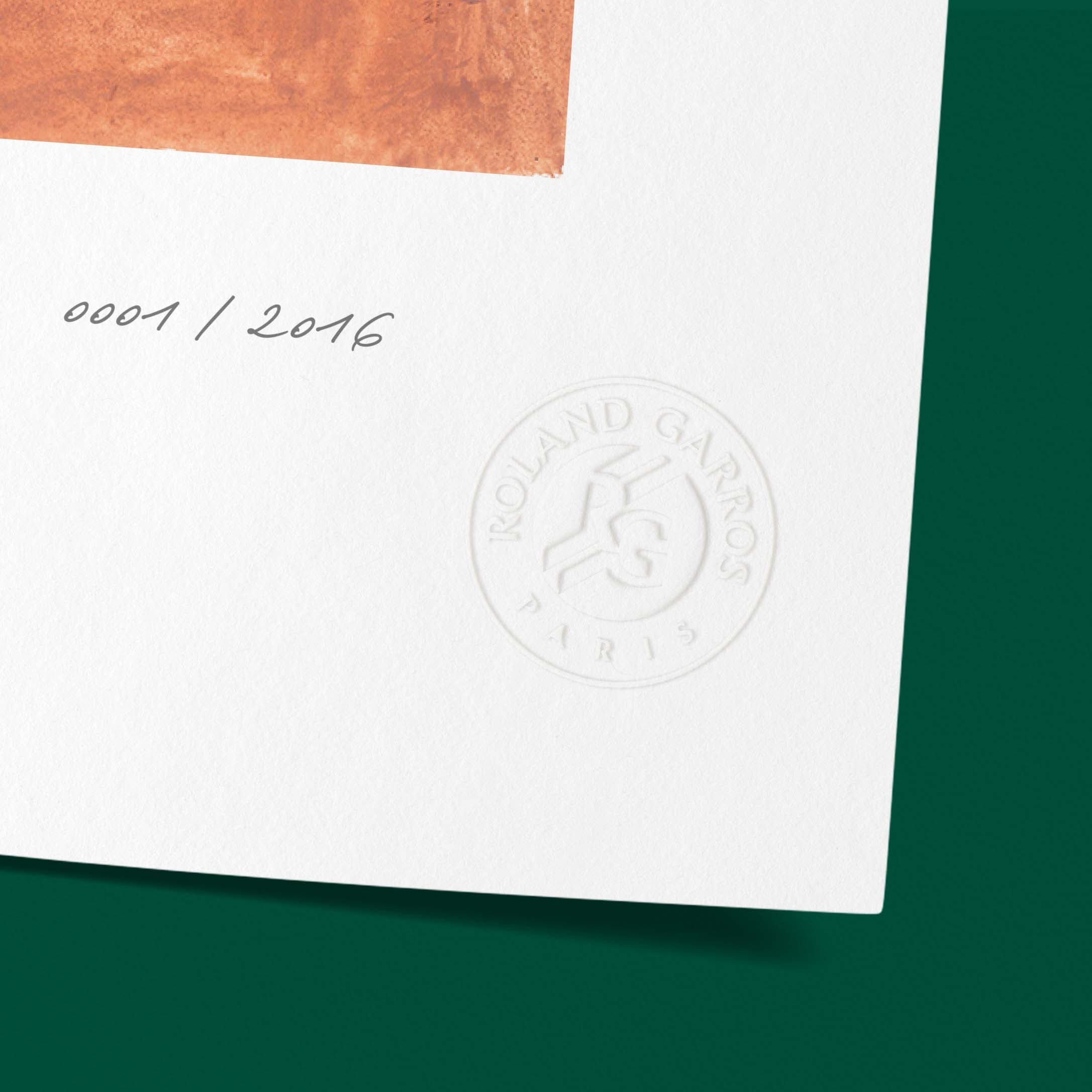 ÉDITION LIMITÉE PREMIUM - Affiche Roland-Garros 2016 par Marc DESGRANDCHAMPS