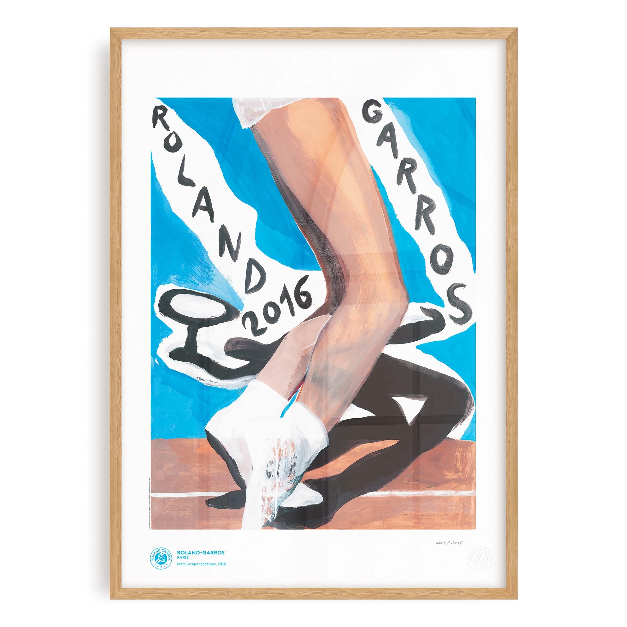 ÉDITION LIMITÉE PREMIUM - Affiche Roland-Garros 2016 par Marc DESGRANDCHAMPS