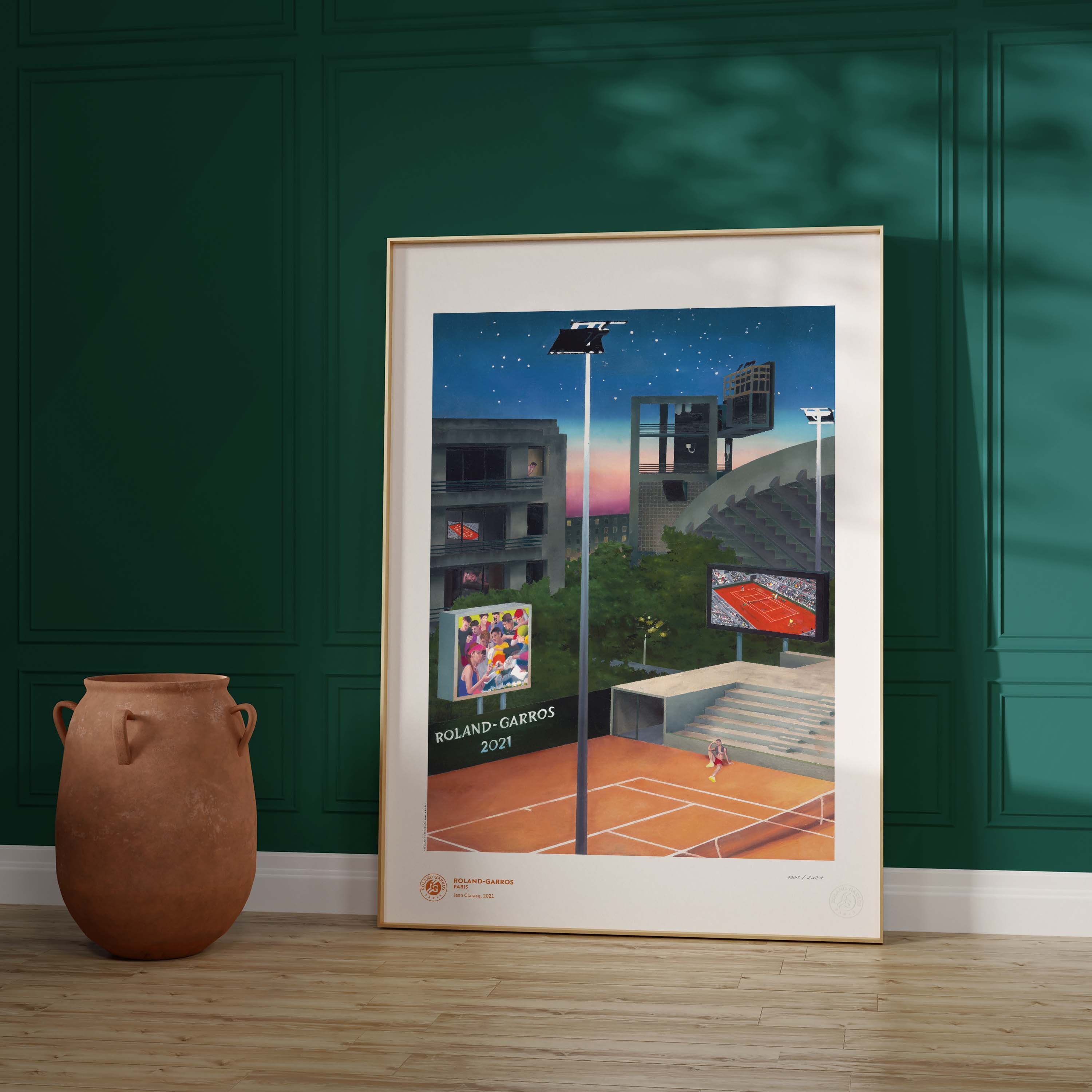 ÉDITION LIMITÉE PREMIUM - Affiche Roland-Garros 2021 par Jean CLARACQ