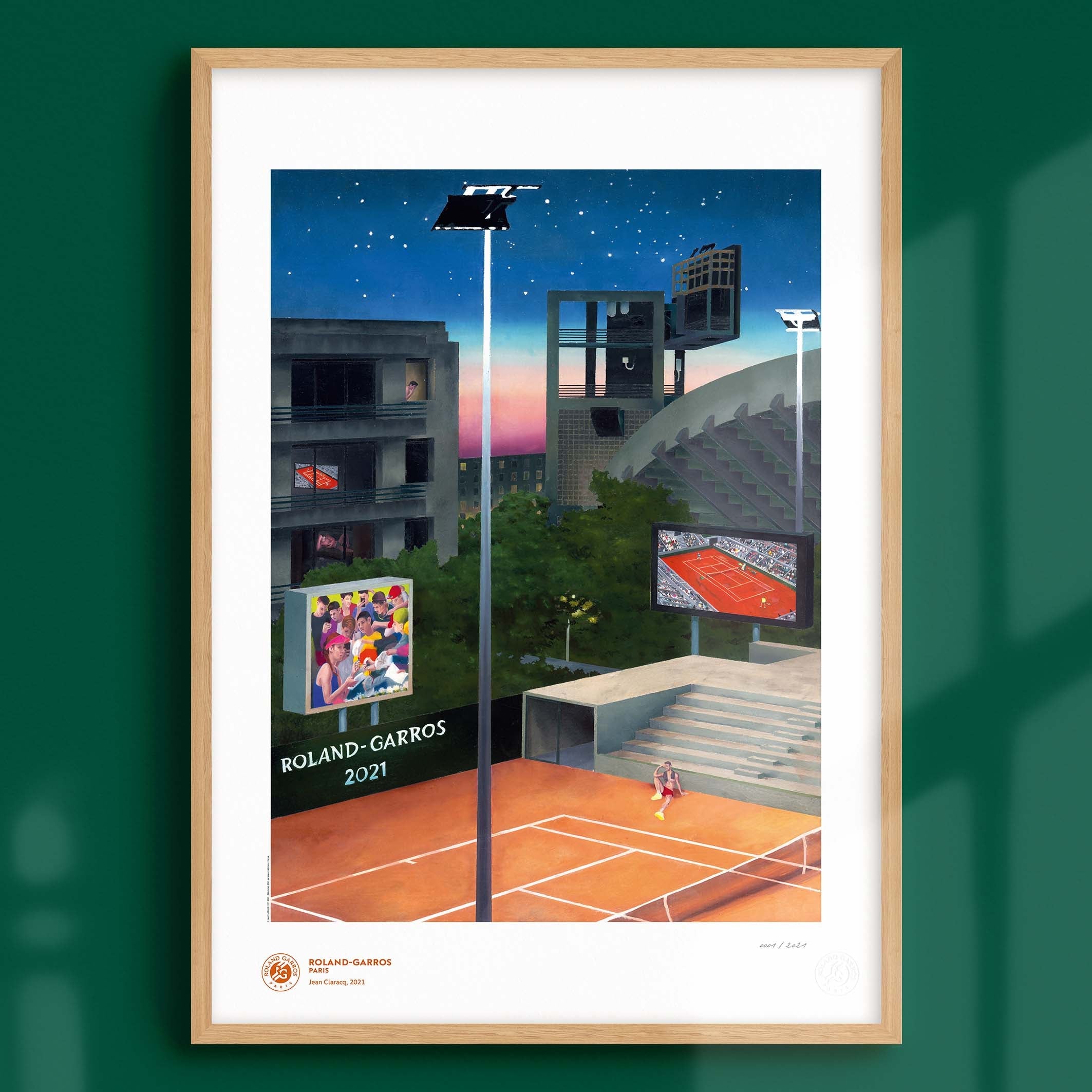 ÉDITION LIMITÉE PREMIUM - Affiche Roland-Garros 2021 par Jean CLARACQ