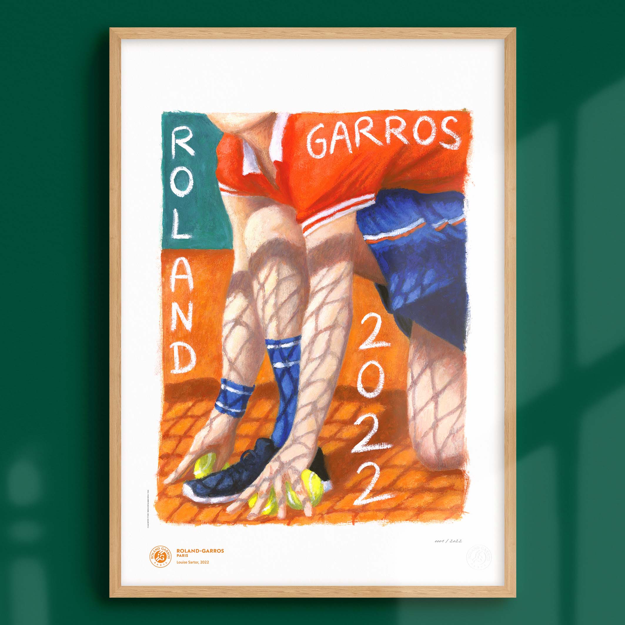 ÉDITION LIMITÉE PREMIUM - Affiche Roland Garros 2022 par Louise SARTOR