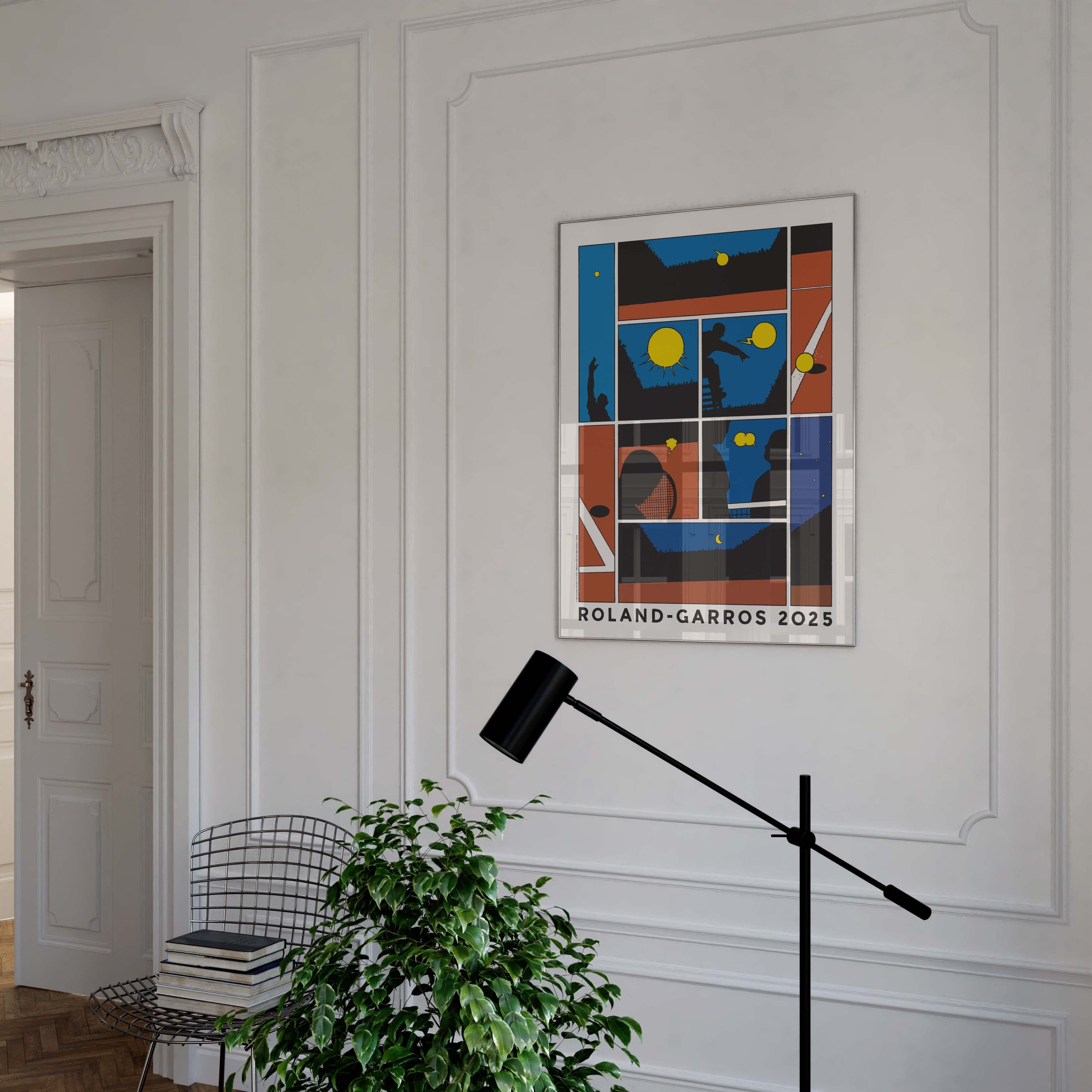 Affiche "Les Imparfaits" Roland-Garros 2025 par Marc-Antoine MATHIEU