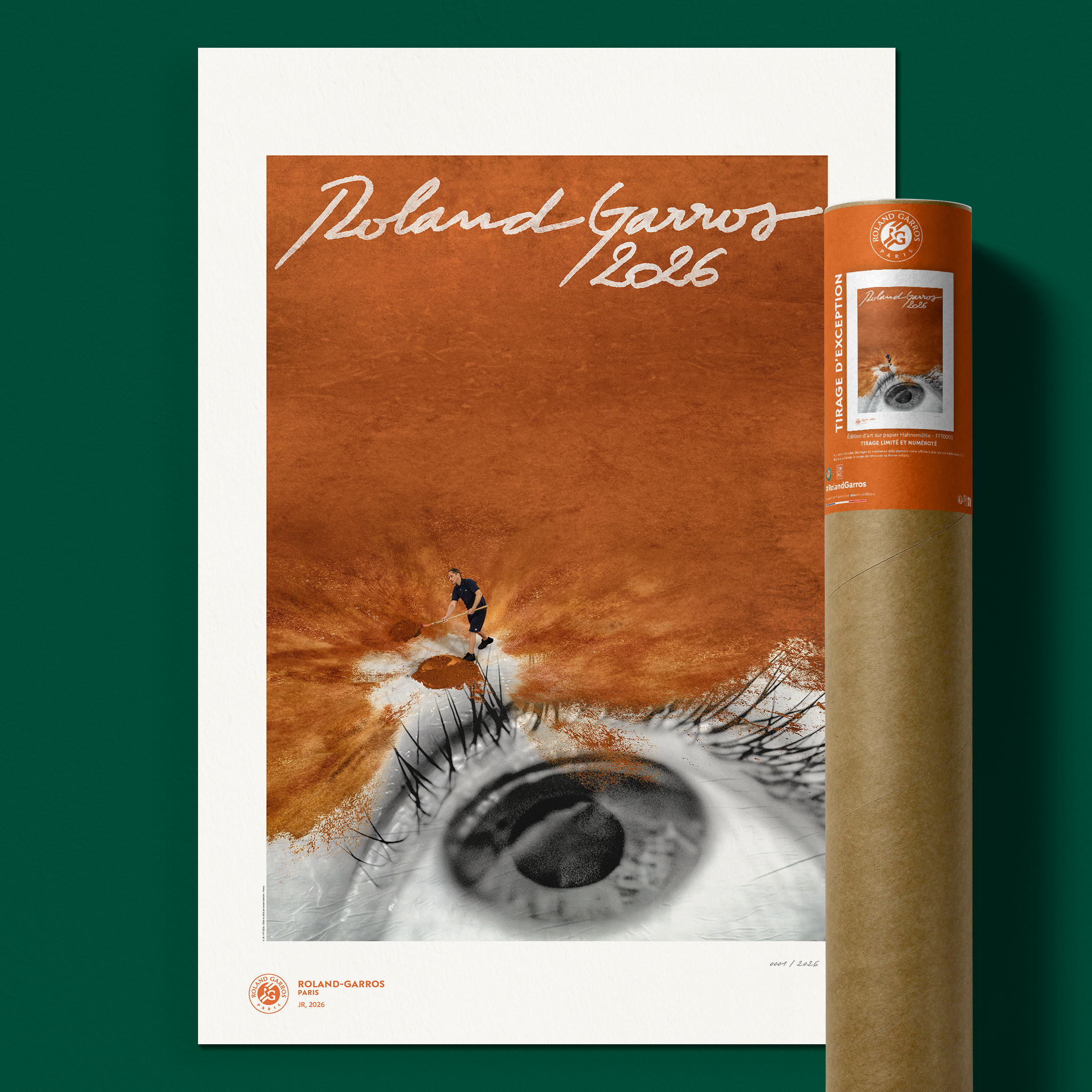 PREMIUM LIMITED EDITION - Roland Garros 2026 poster by JR