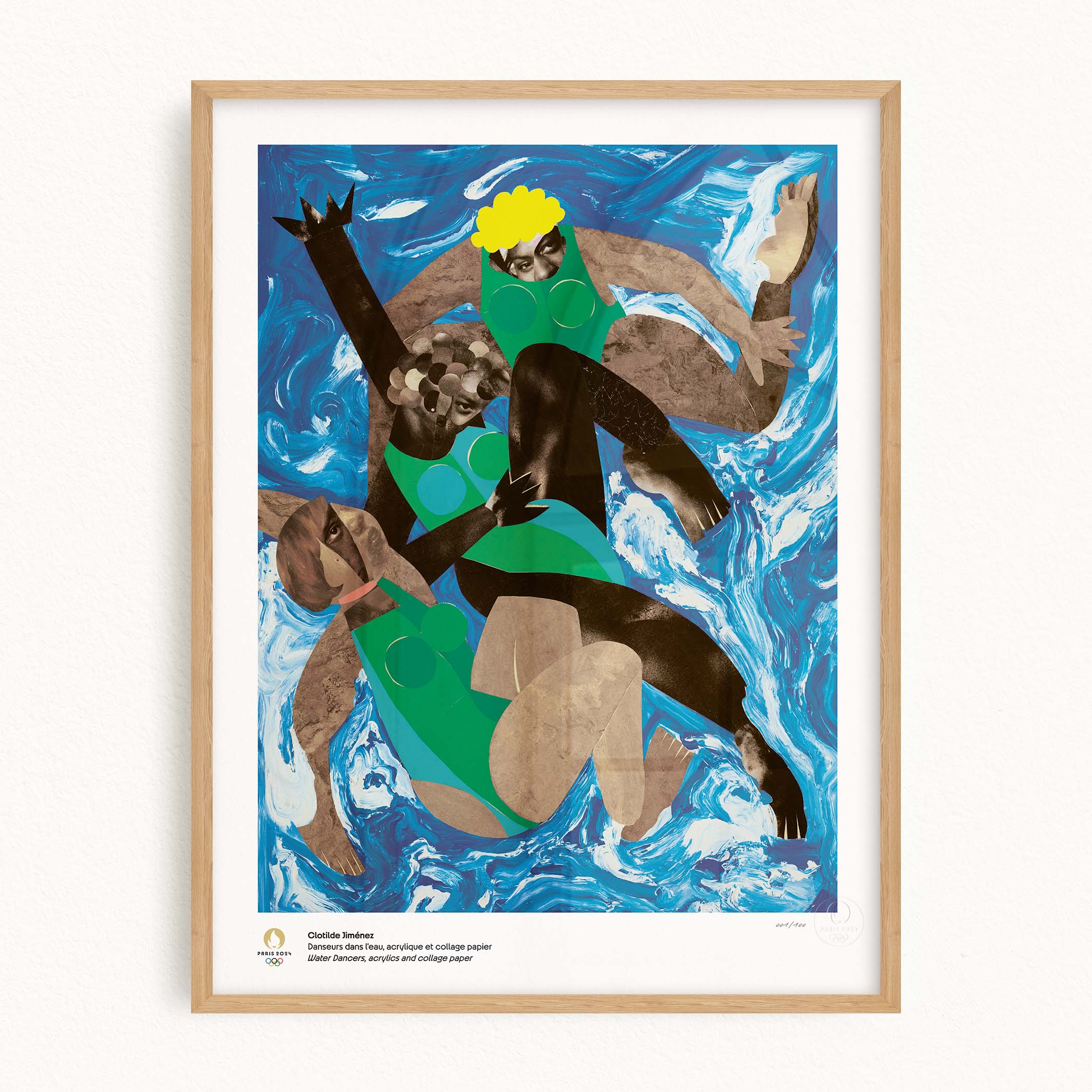 Affiche artistique Paris 2024 pour les Jeux Olympiques par Clotilde Jiménez