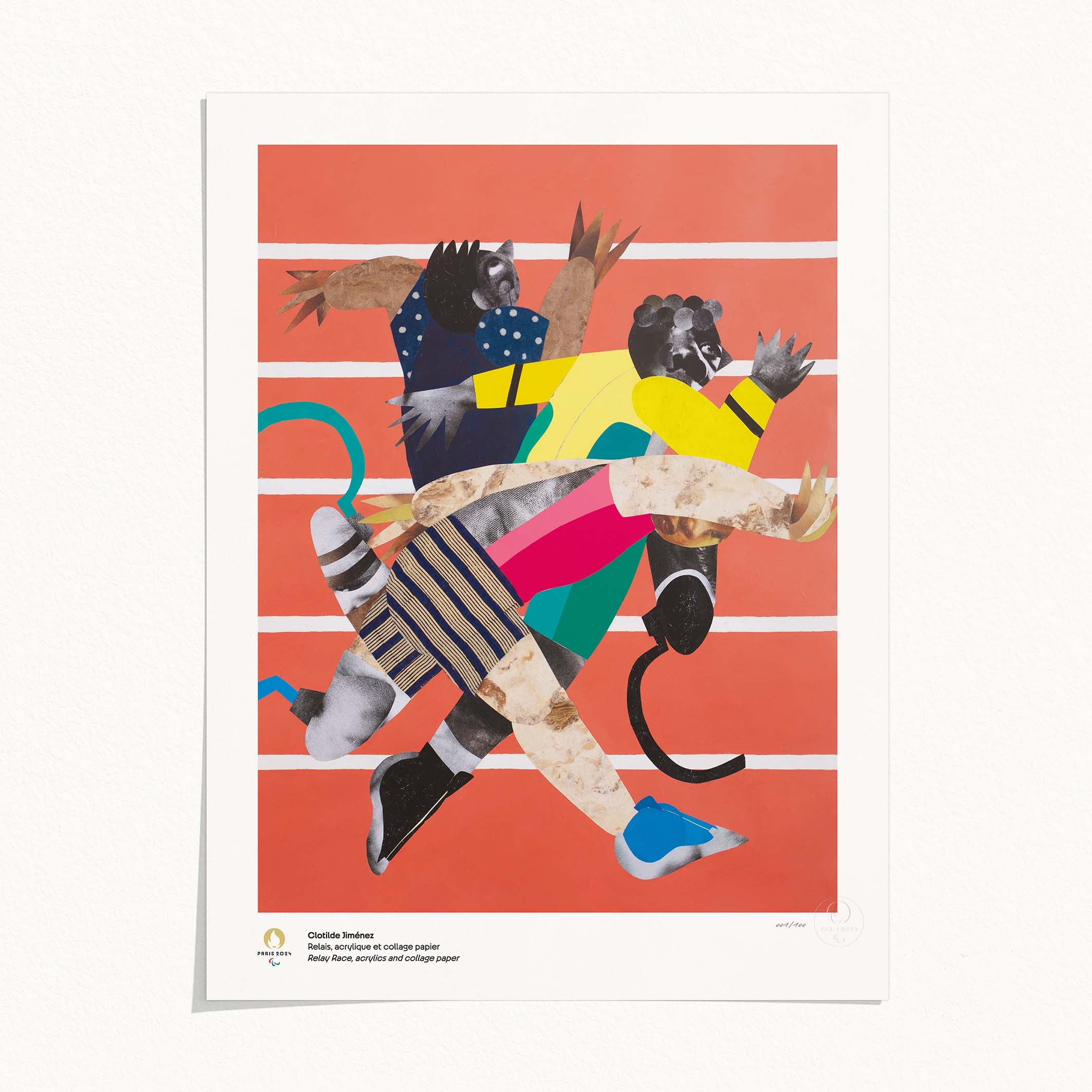 Affiche artistique Paris 2024 pour les Jeux Paralympiques par Clotilde Jiménez