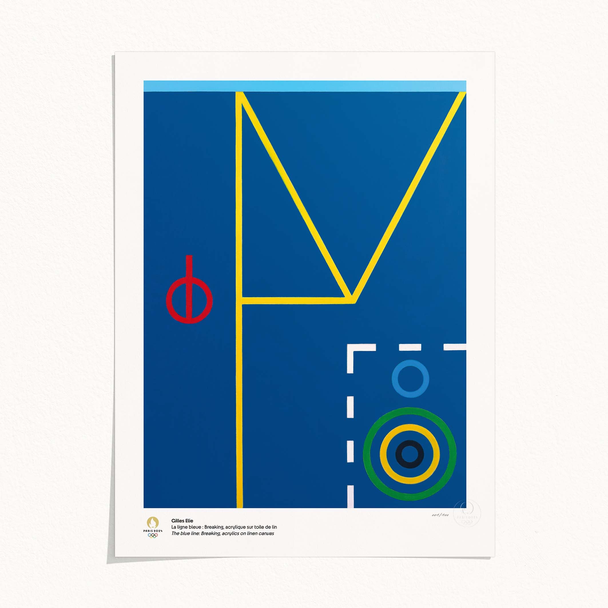 Diptyque d'affiches artistiques Paris 2024 pour les jeux olympiques et paralympiques par Gilles Elie
