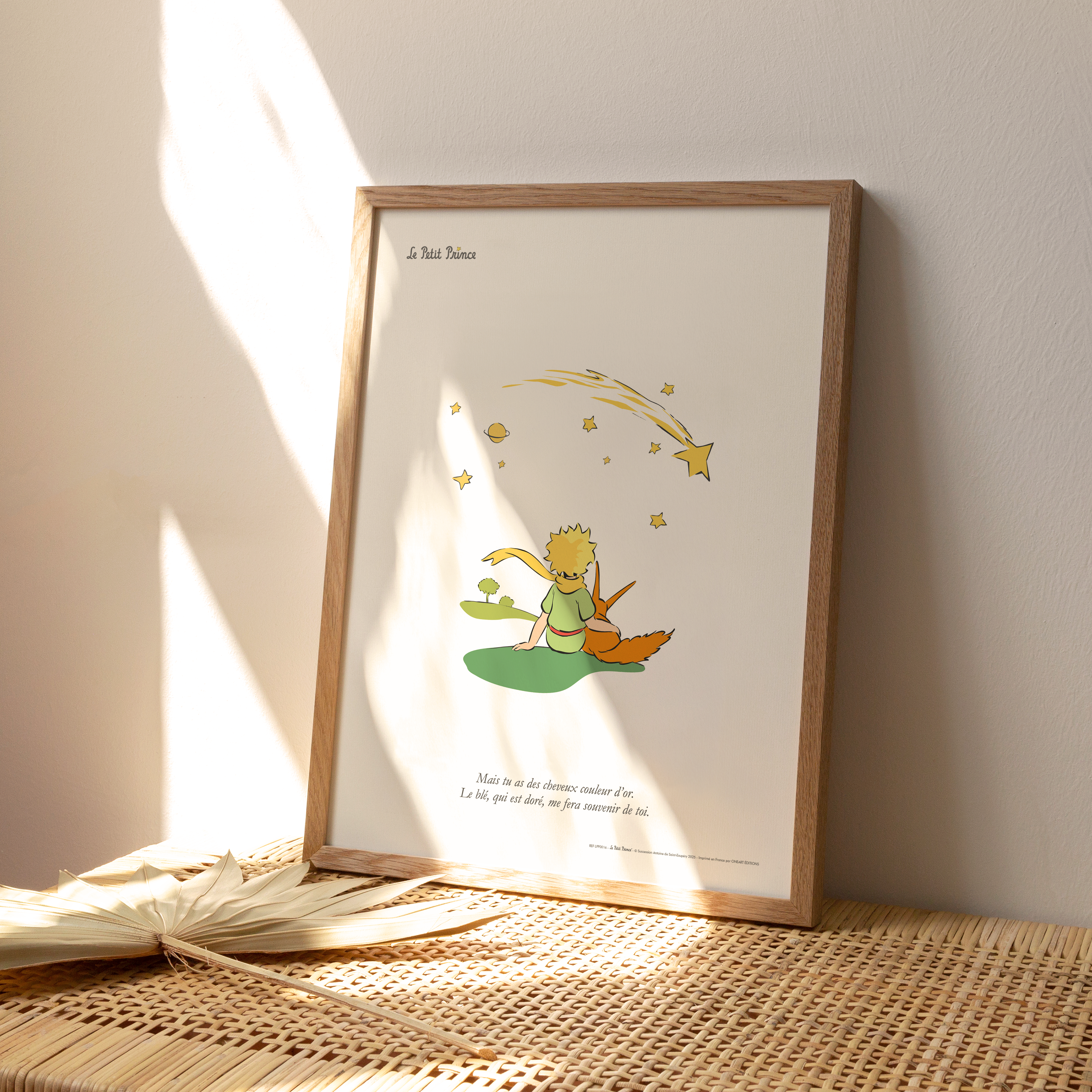 Affiche Le Petit Prince Renard et cheveux d'or