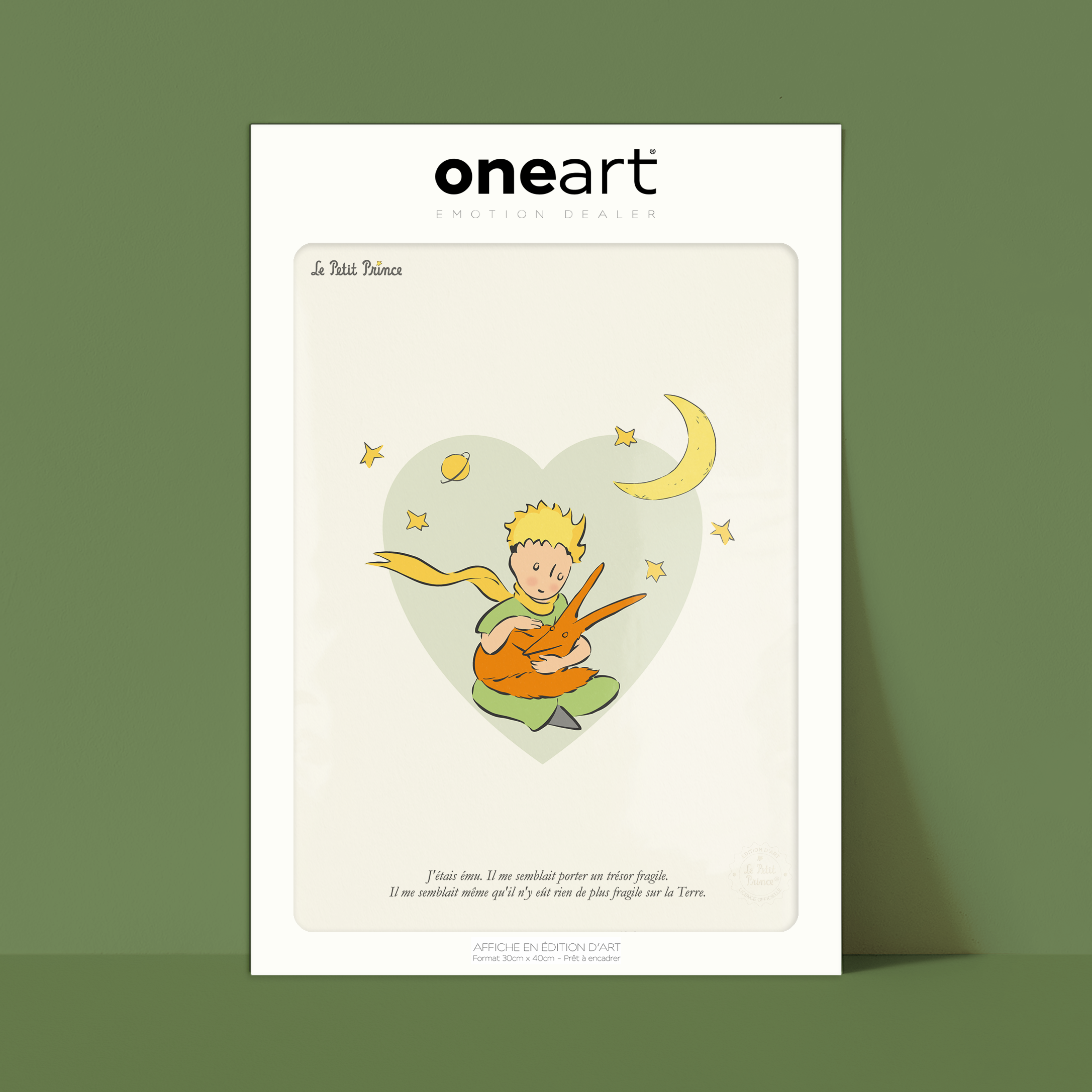 Affiche Le Petit Prince Trésor fragile, cœur