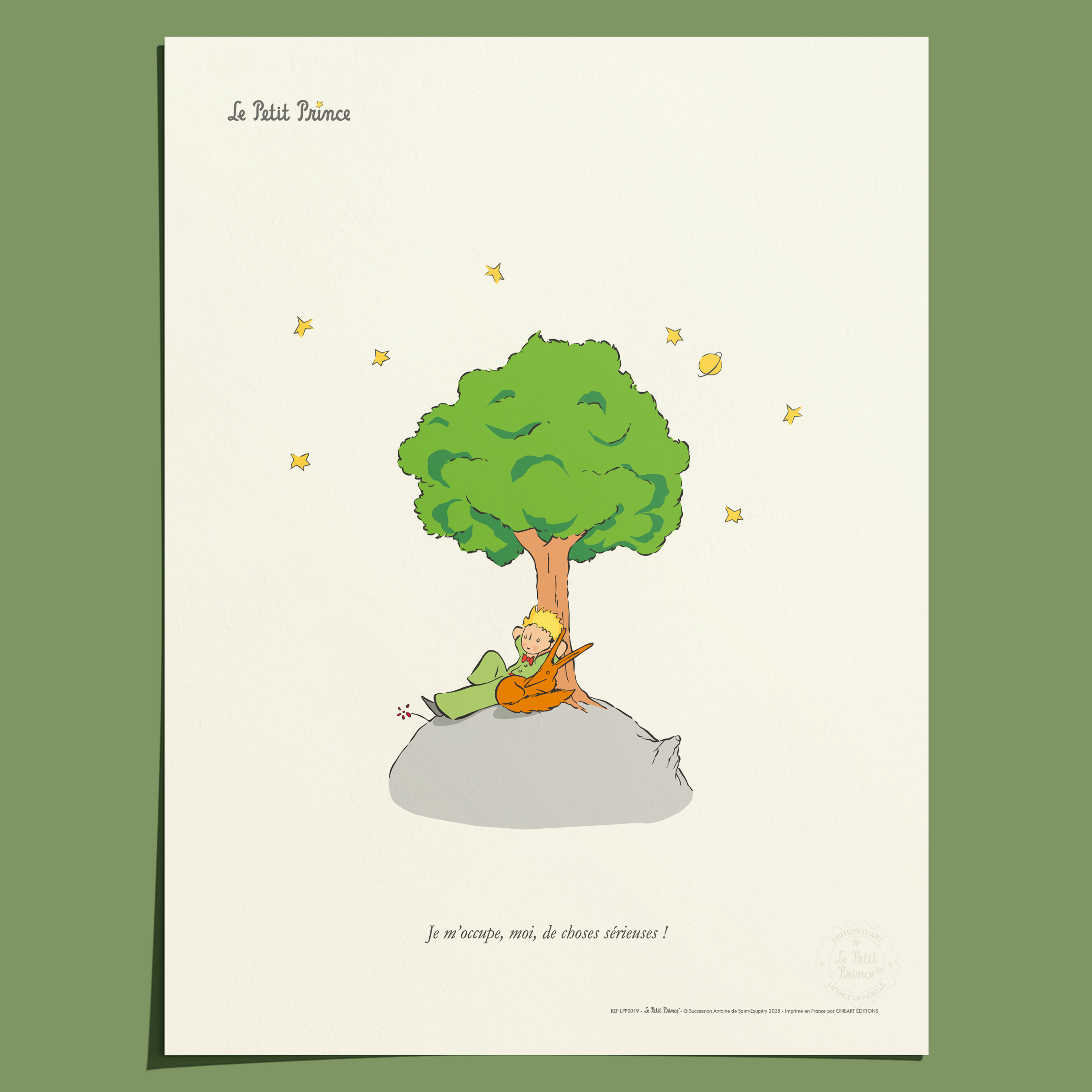 Affiche Le Petit Prince Le Petit Prince et le Renard sous l'arbre