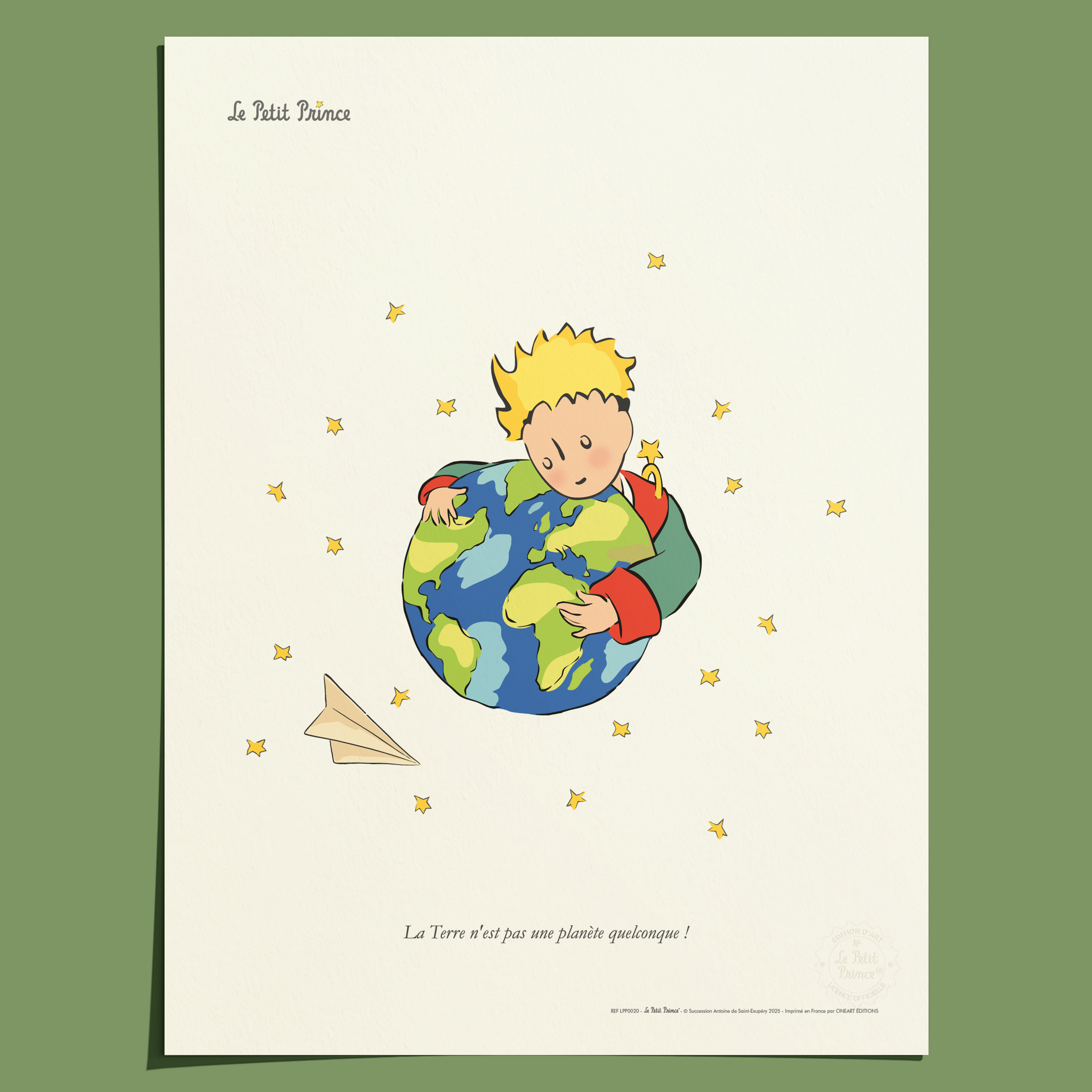 Affiche Le Petit Prince La planète Terre