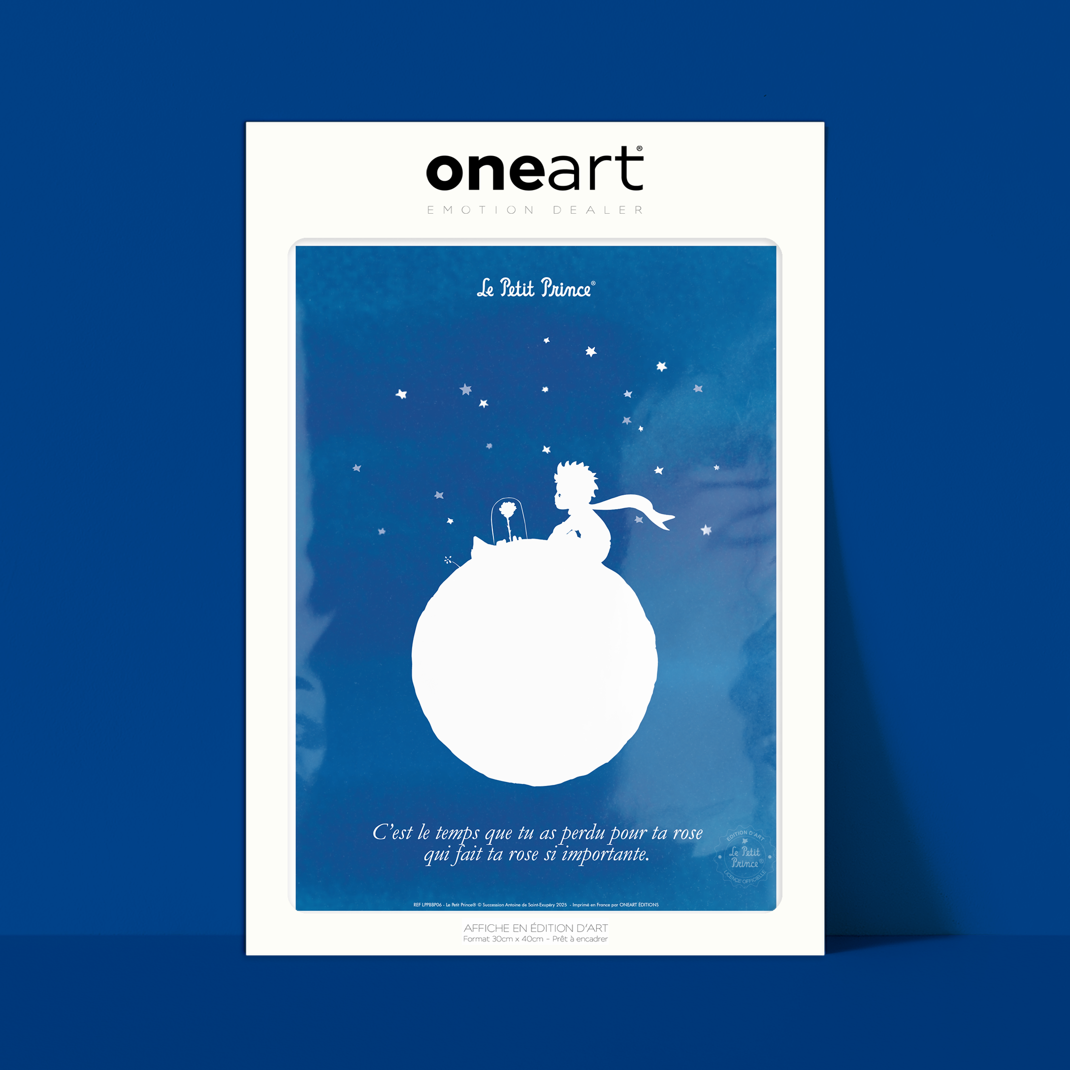 Affiche Le Petit Prince Collection Bleu Blanc Prince Rose