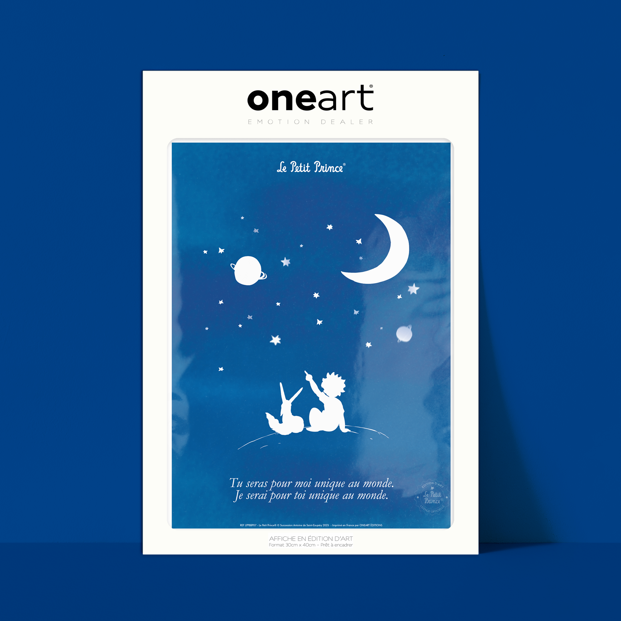 Affiche Le Petit Prince Collection Bleu Blanc Prince Ciel étoilé