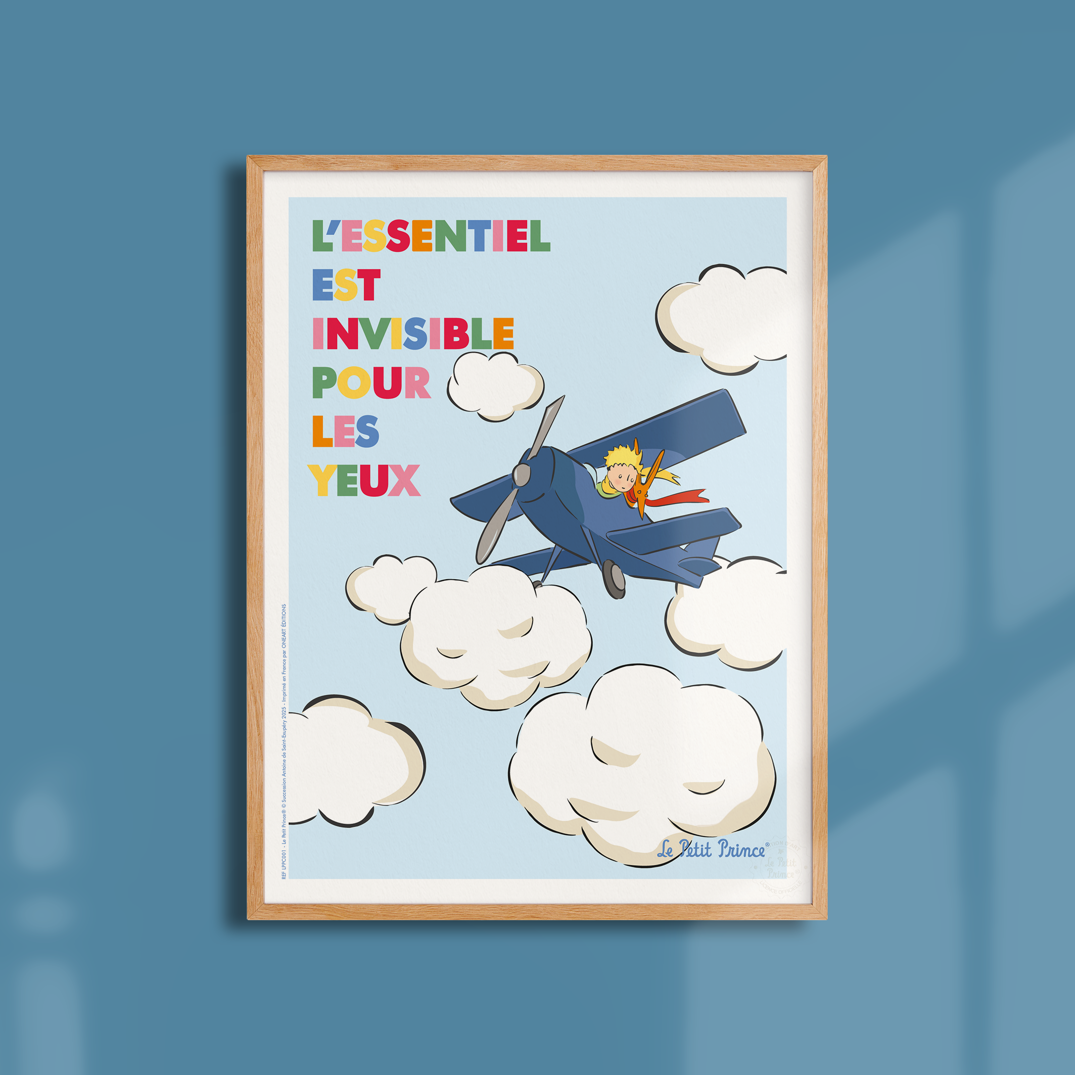 Affiche Le Petit Prince en Couleur, Avion