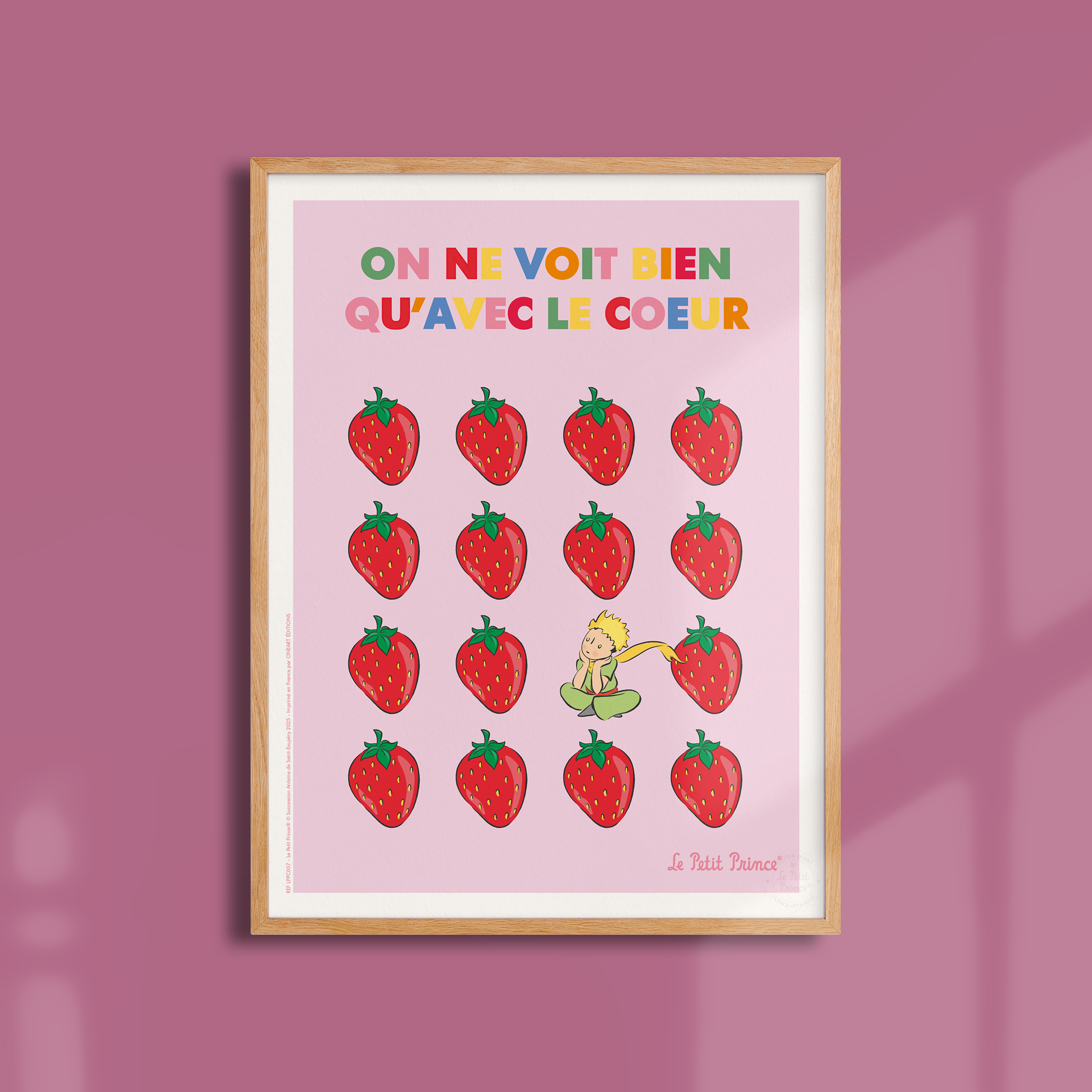 Affiche Le Petit Prince en Couleur, Fraise