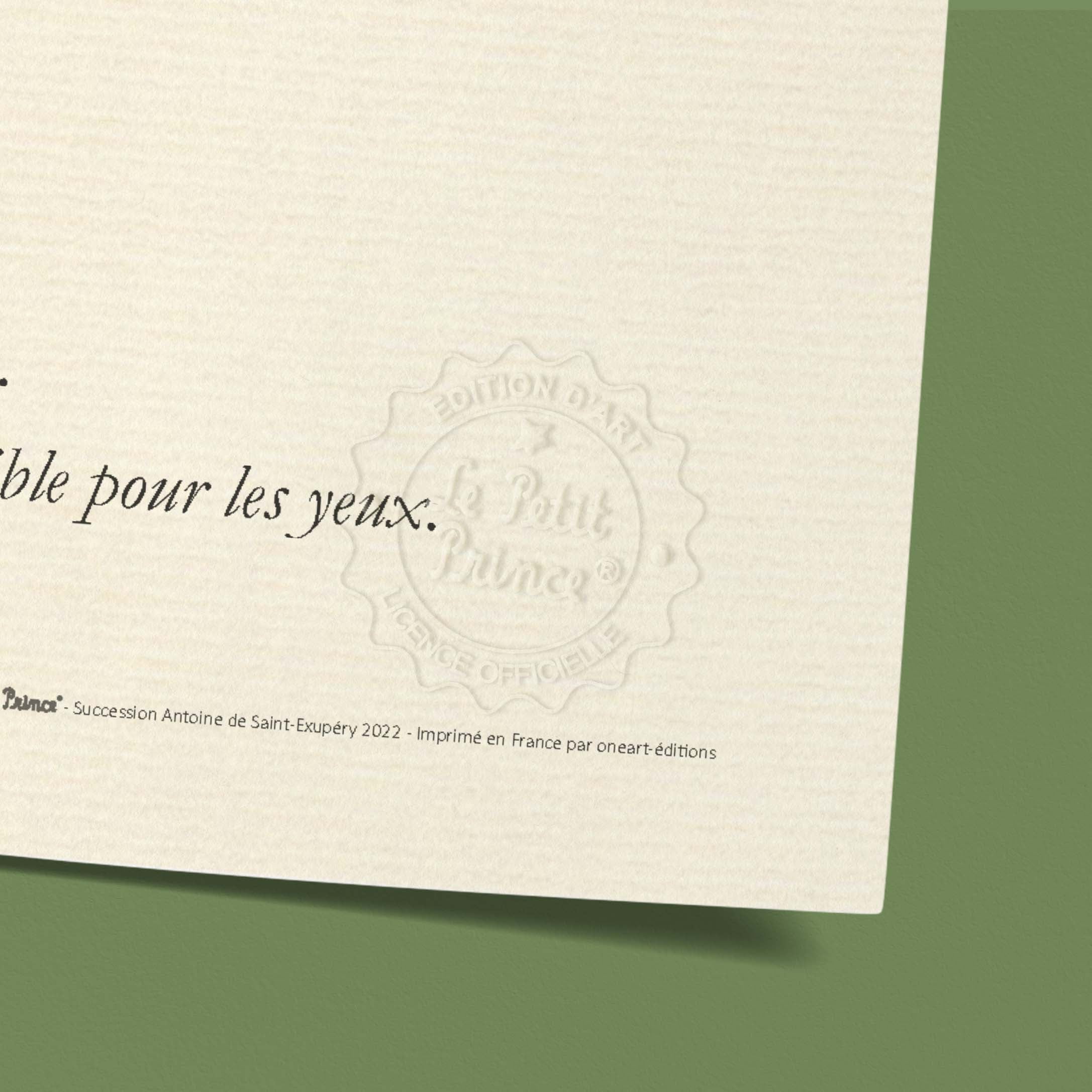 Affiche Le petit prince - Secret, fleurs-oneart.fr