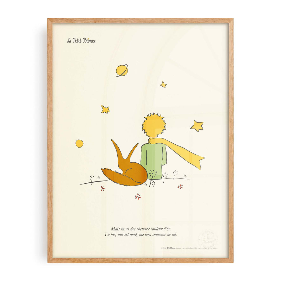 Affiche Le petit prince - Renard et cheveux d'or