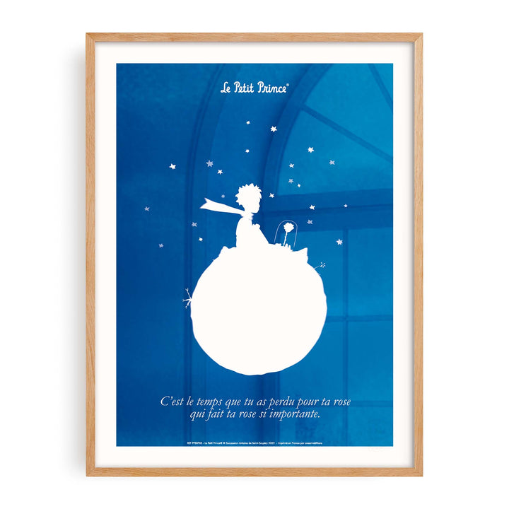 Affiche Le petit prince - Collection Bleu Blanc Prince Planète