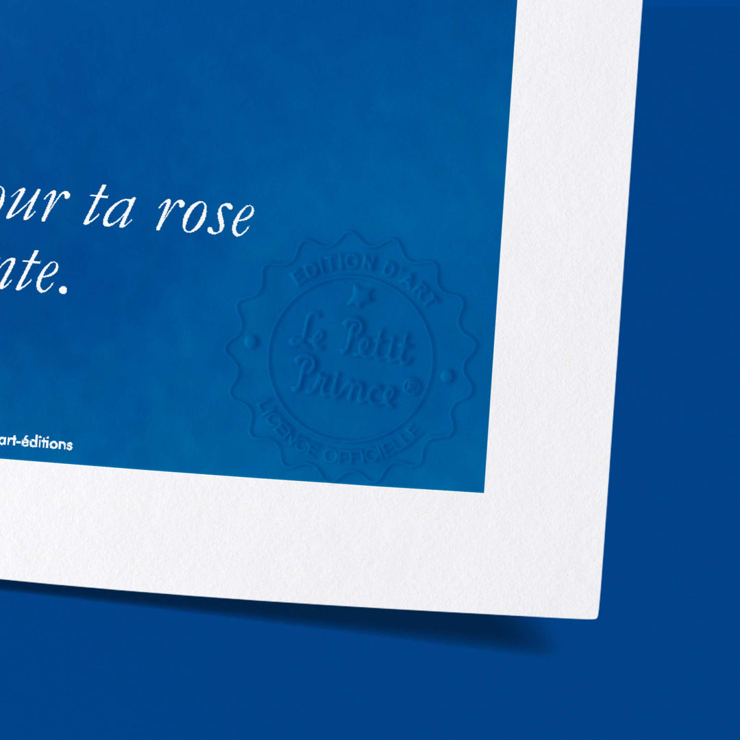 Affiche Le petit prince - Collection Bleu Blanc Prince Planète