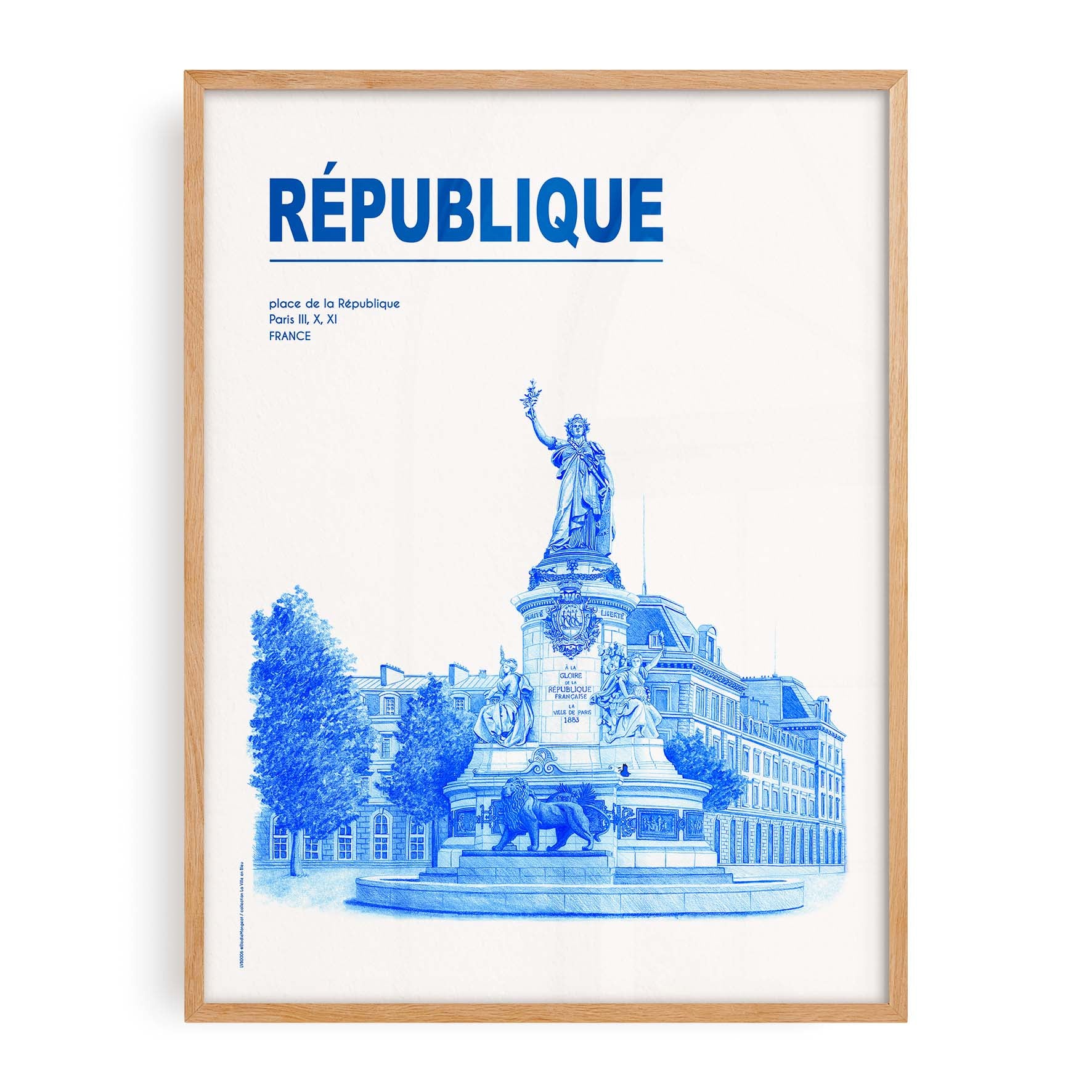 Affiche La Ville en Bleu - Paris - République