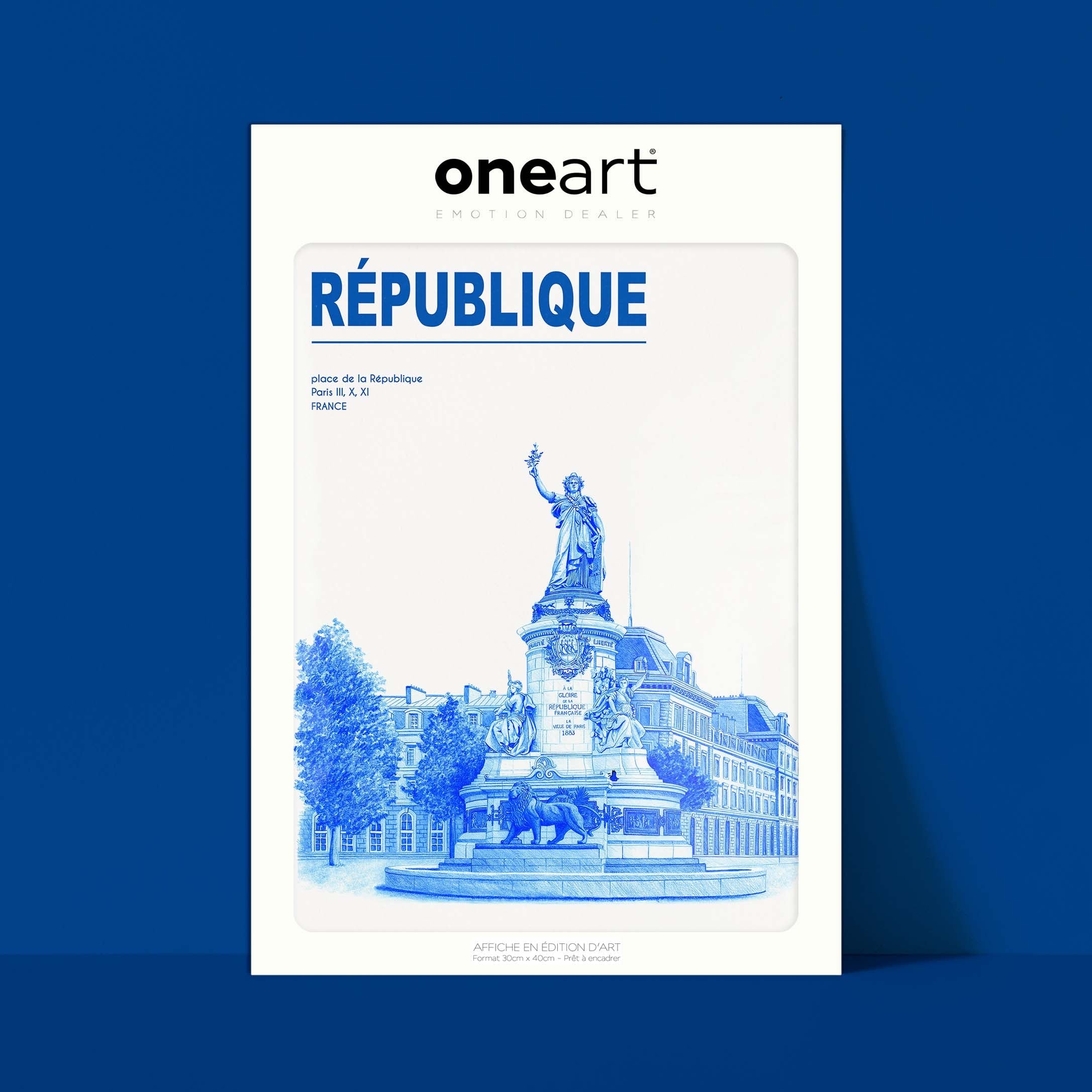 Affiche "Les Imparfaits" La Ville en Bleu - Paris - République