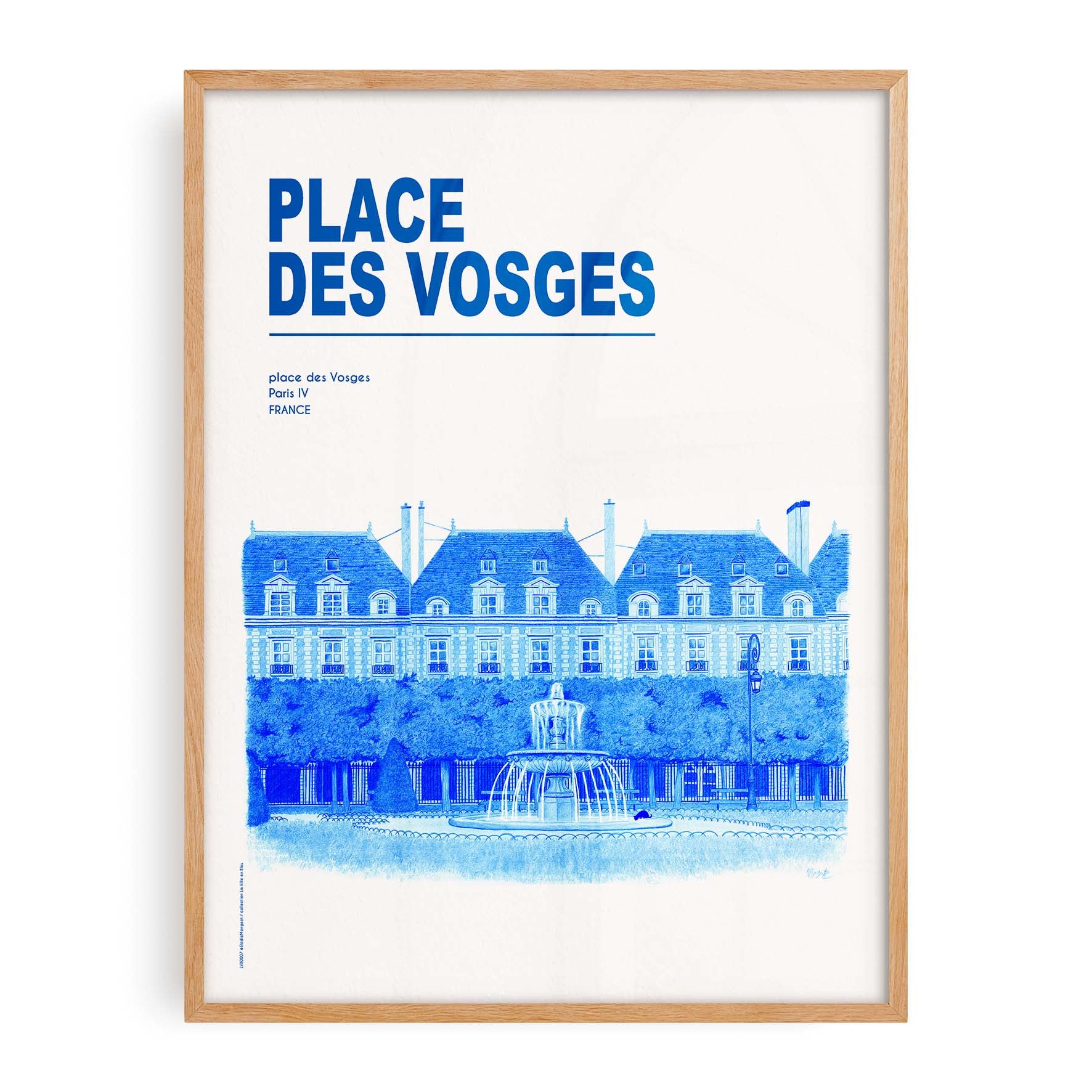 Affiche La Ville en Bleu - Paris - Place des Vosges