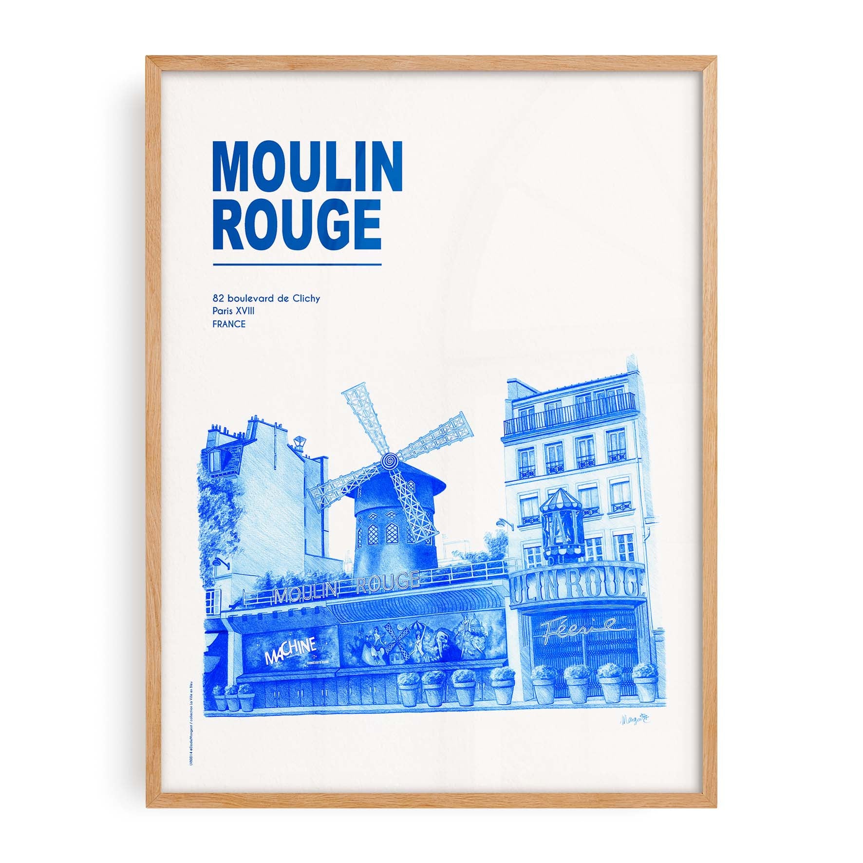 Affiche La Ville en Bleu - Paris - Moulin Rouge