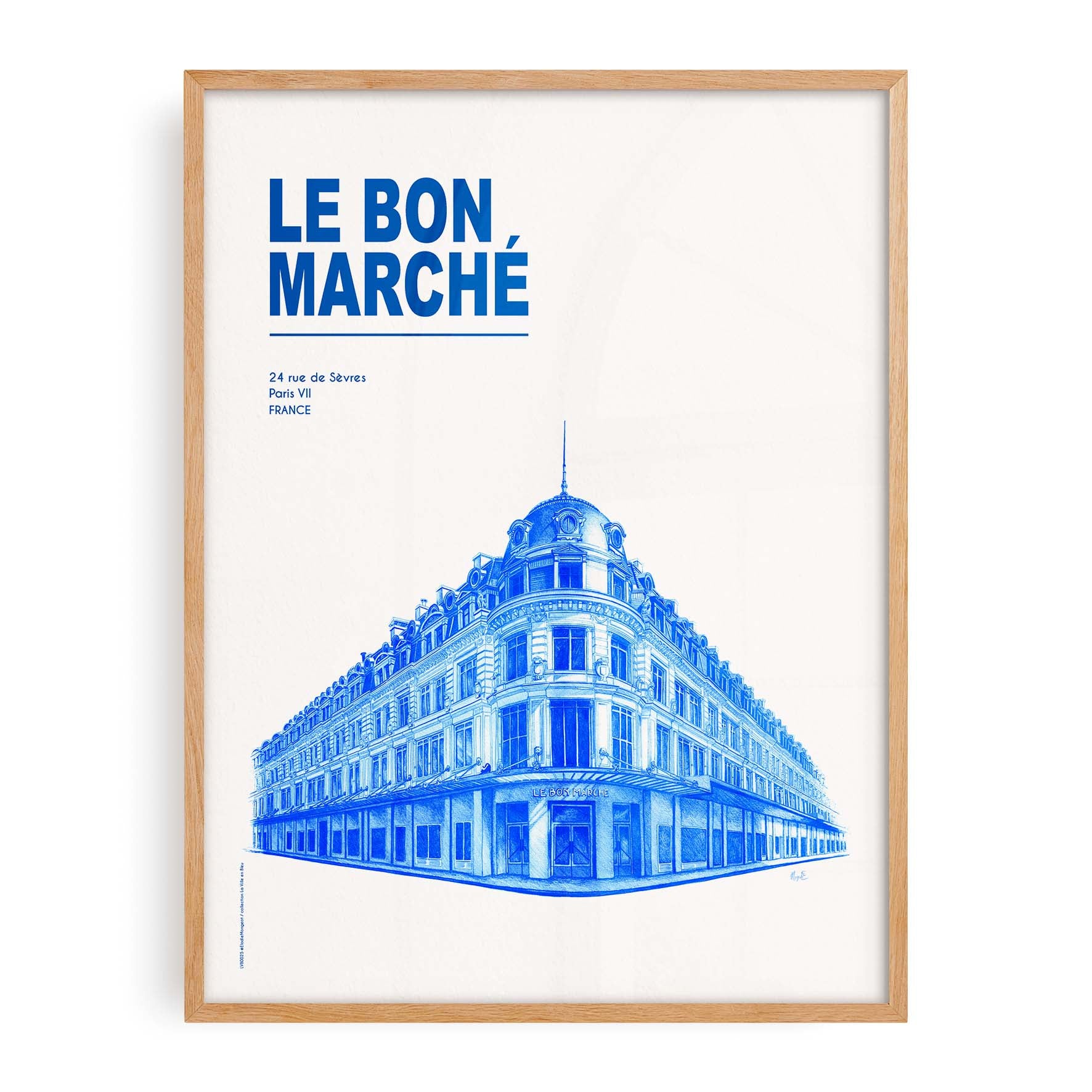 Affiche La Ville en Bleu - Paris - Le Bon Marché