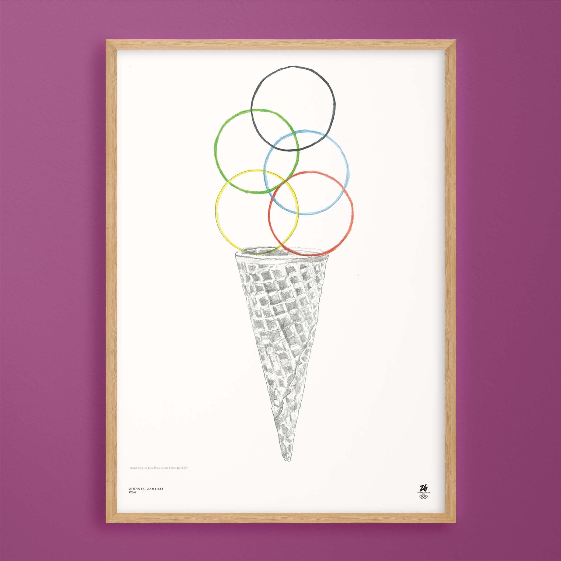 Manifesto artistico Milano Cortina 2026 per i Giochi Olimpici, Milano Cortina 2026 di Giorgia Garzilli