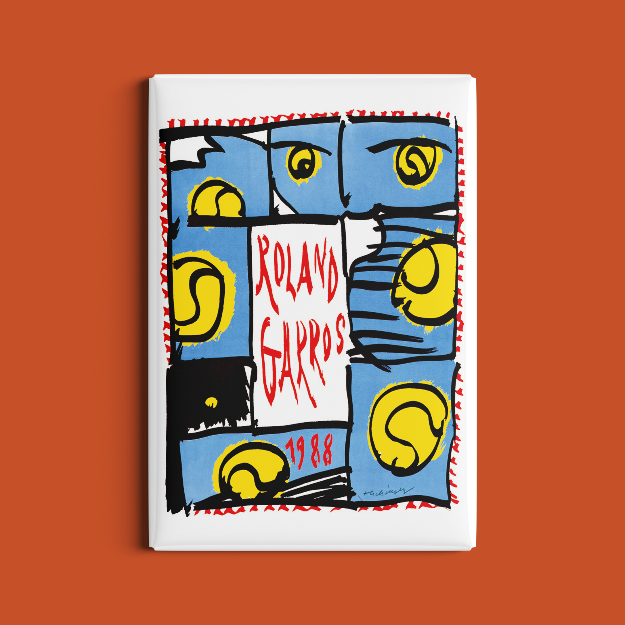 Magnet Roland-Garros 1988 par Pierre ALECHINSKY