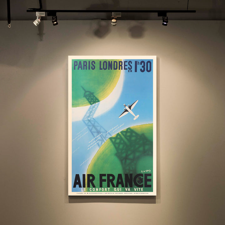 Affiche d'agence Air France - Paris Londres en 1h30