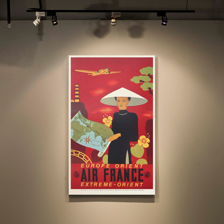 Affiche d'agence Air France - Europe Orient - Extrême-orient
