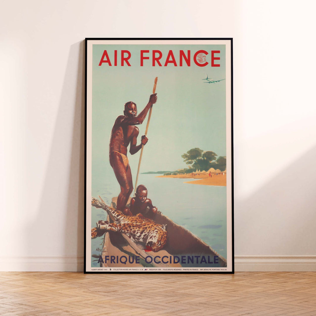 Affiche d'agence Air France - Afrique occidentale