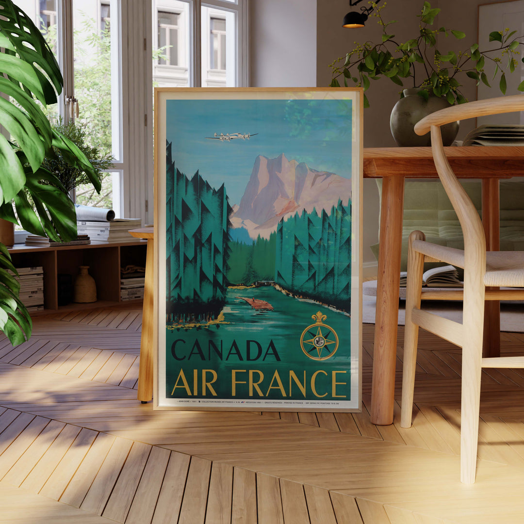 Affiche d'agence Air France - Canada