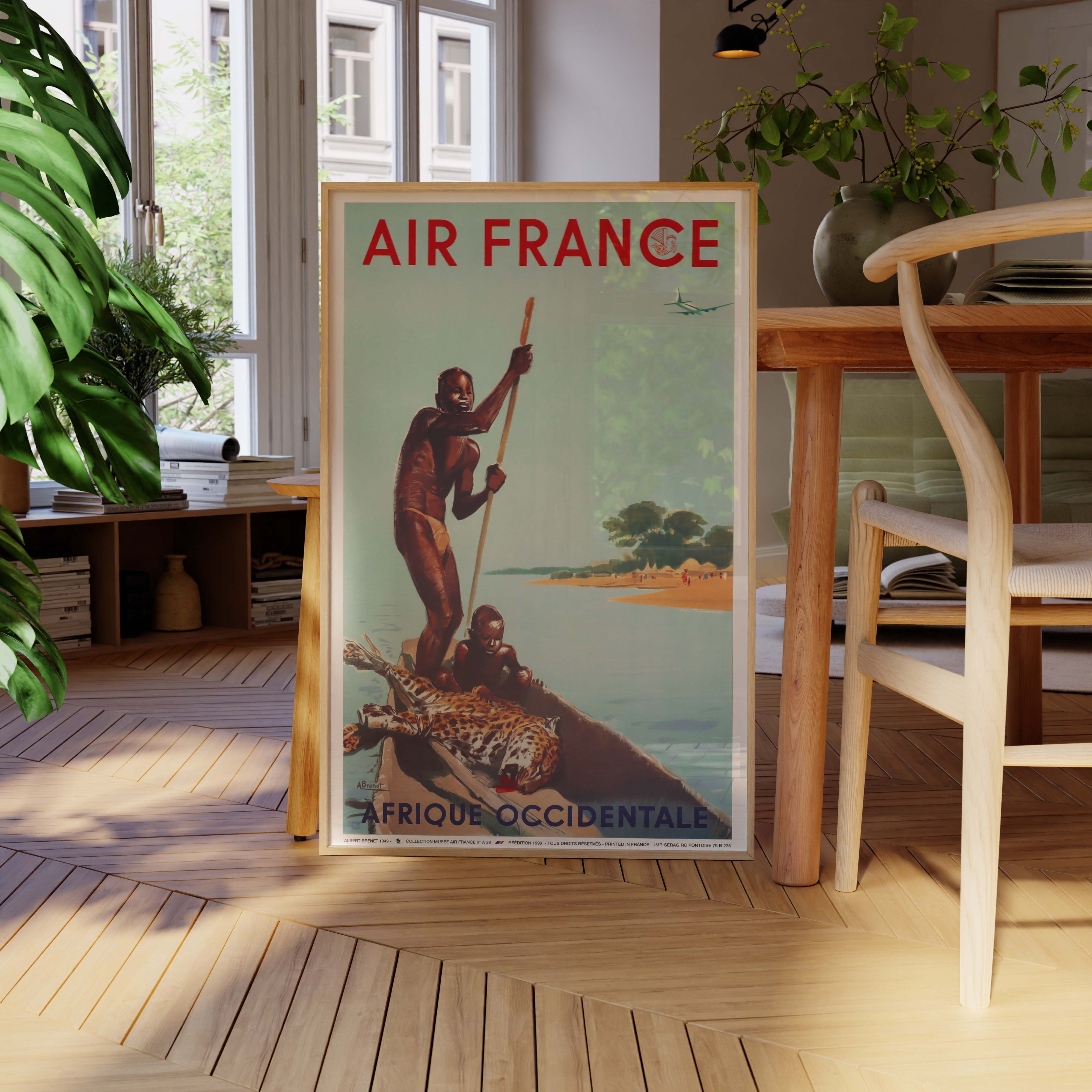 Affiche d'agence Air France - Afrique occidentale-oneart.fr